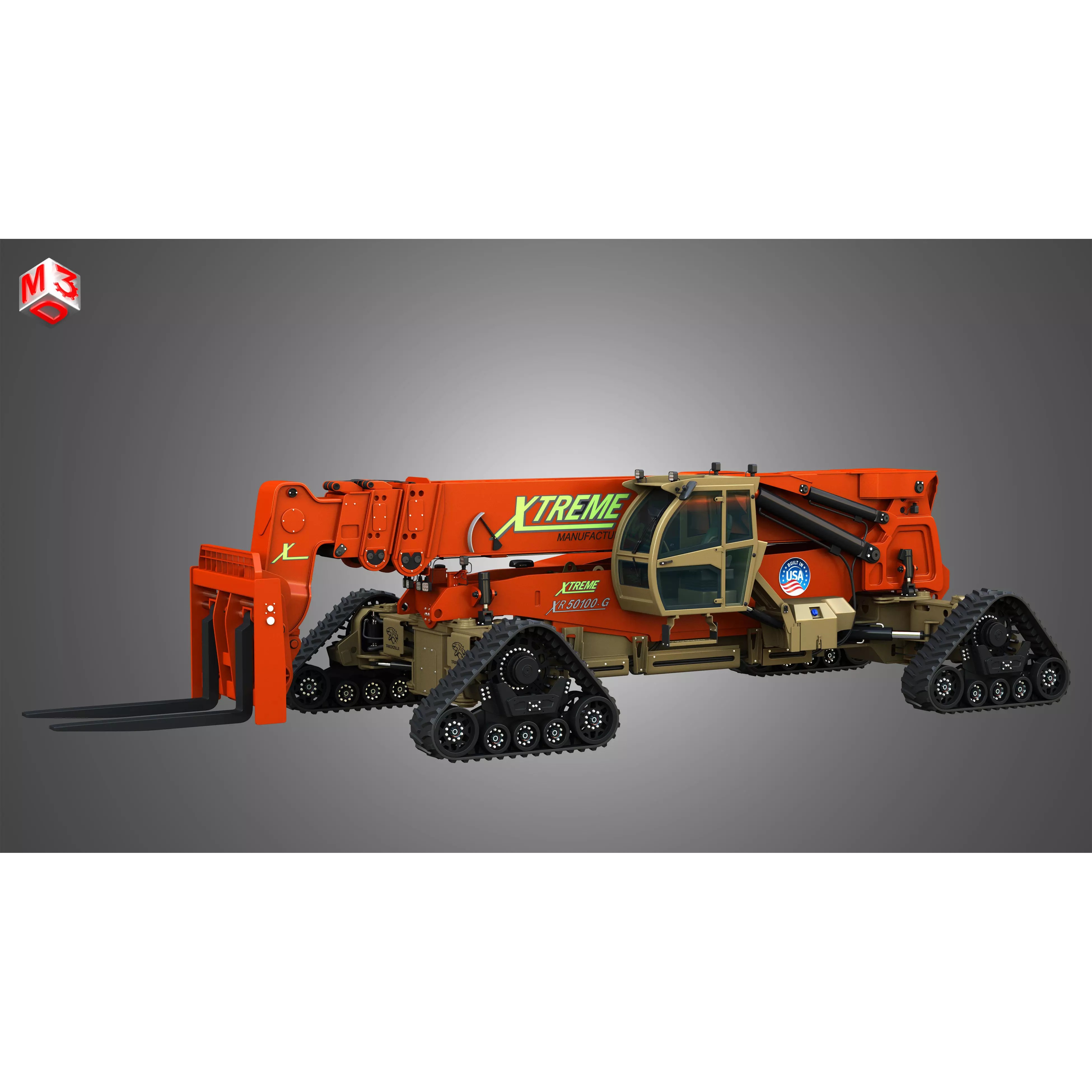 XR50100-G Xtreme Telehandler - High-Detail 3D Model - View 16