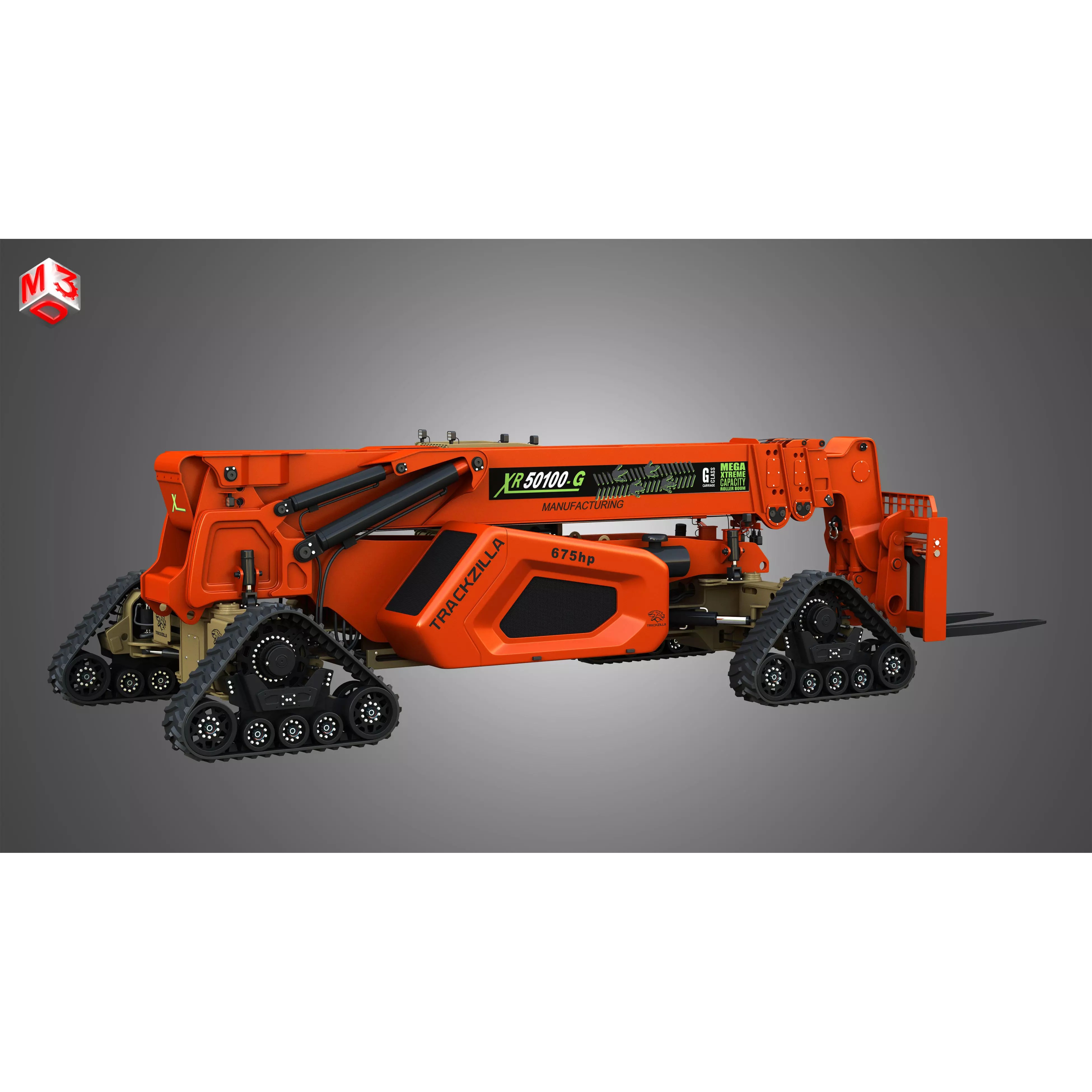XR50100-G Xtreme Telehandler - High-Detail 3D Model - View 17