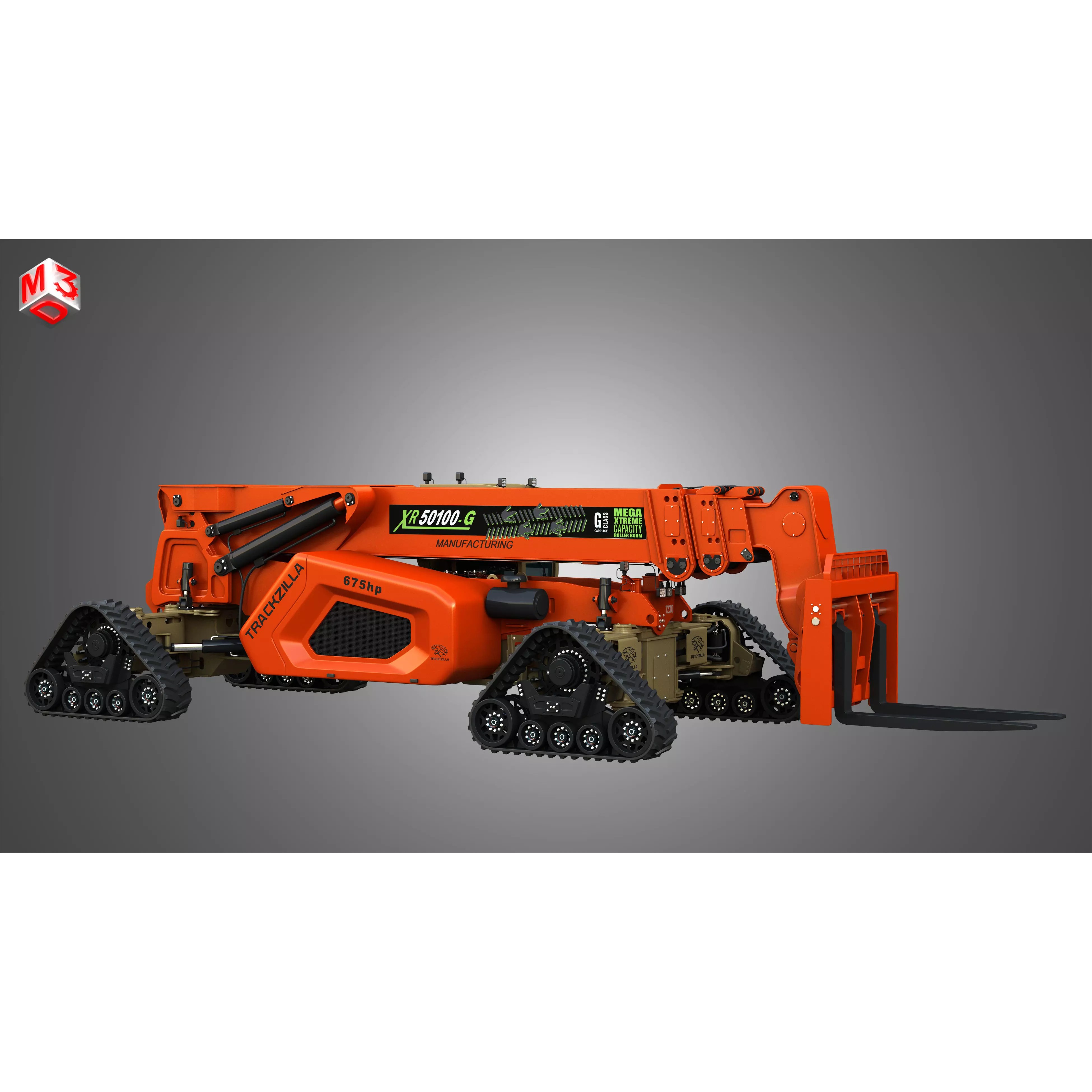 XR50100-G Xtreme Telehandler - High-Detail 3D Model - View 18