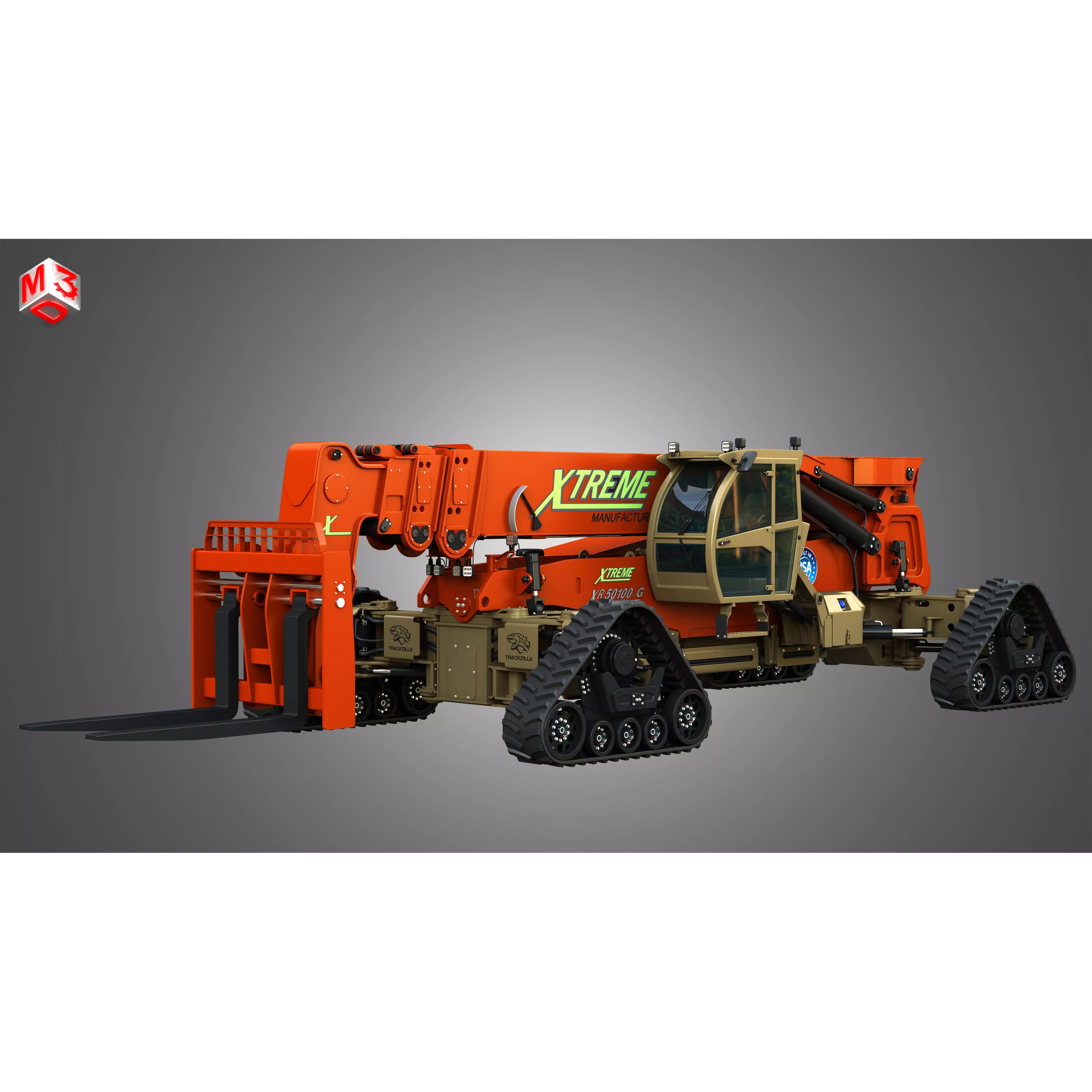 XR50100-G Xtreme Telehandler - High-Detail 3D Model - View 2