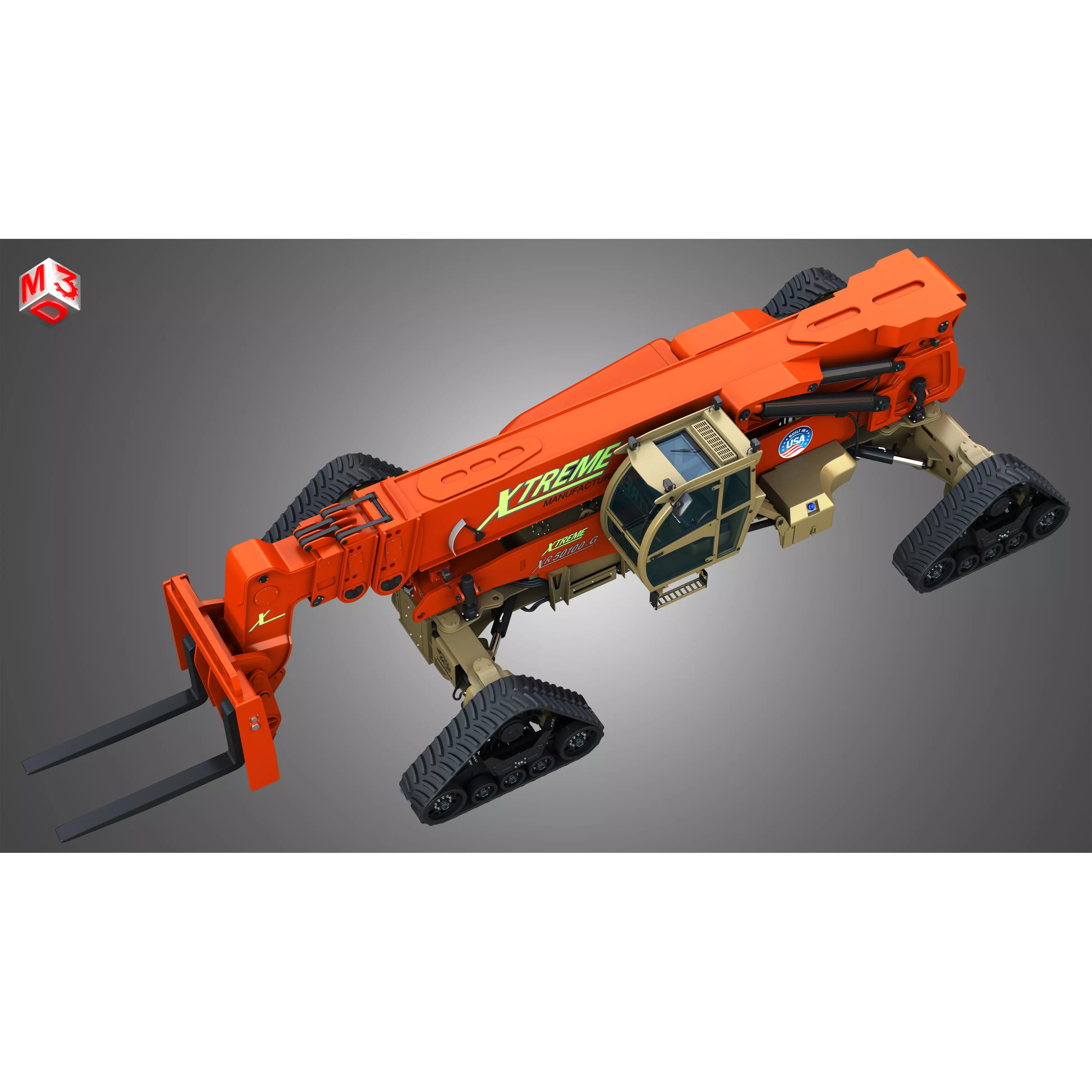 XR50100-G Xtreme Telehandler - High-Detail 3D Model - View 20