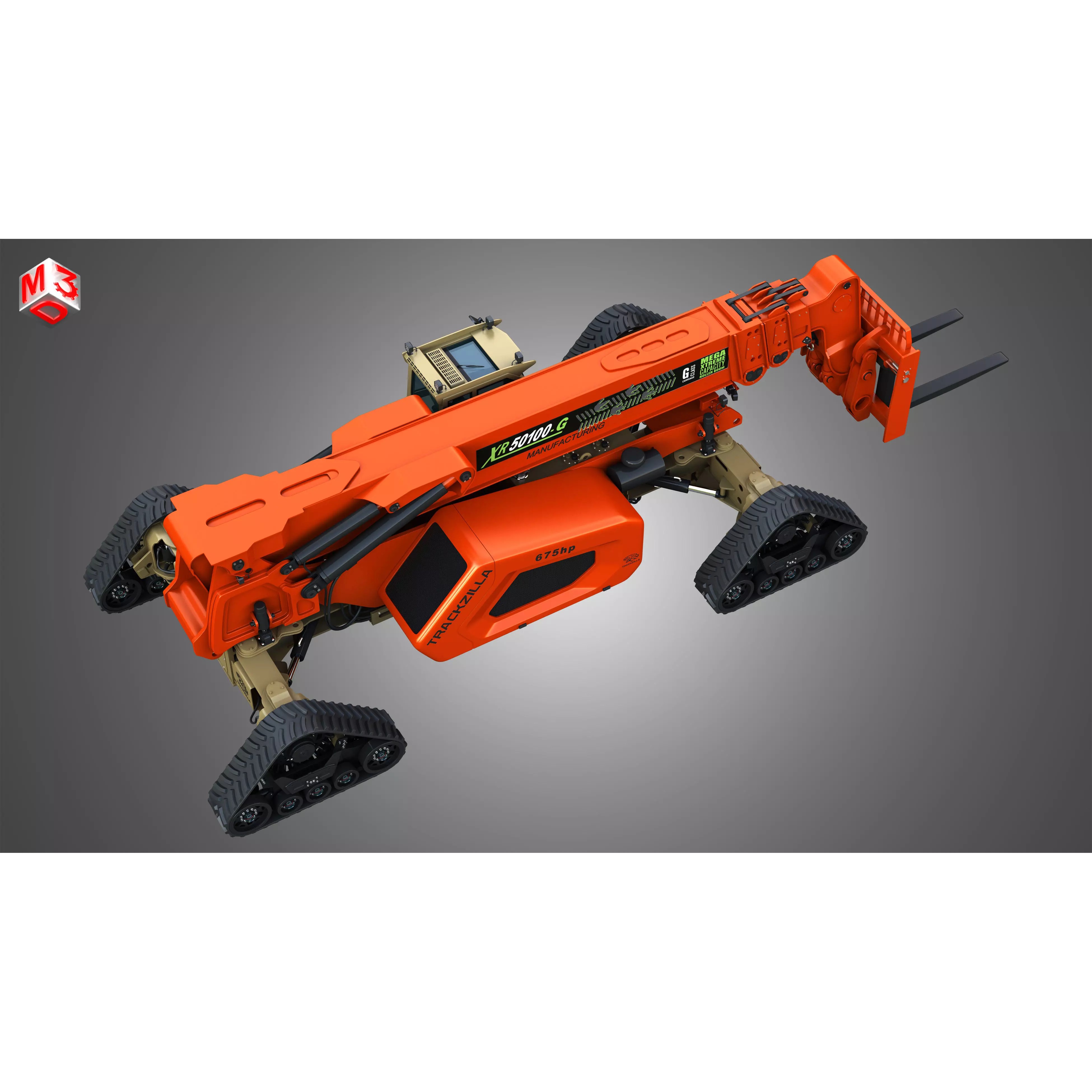 XR50100-G Xtreme Telehandler - High-Detail 3D Model - View 21