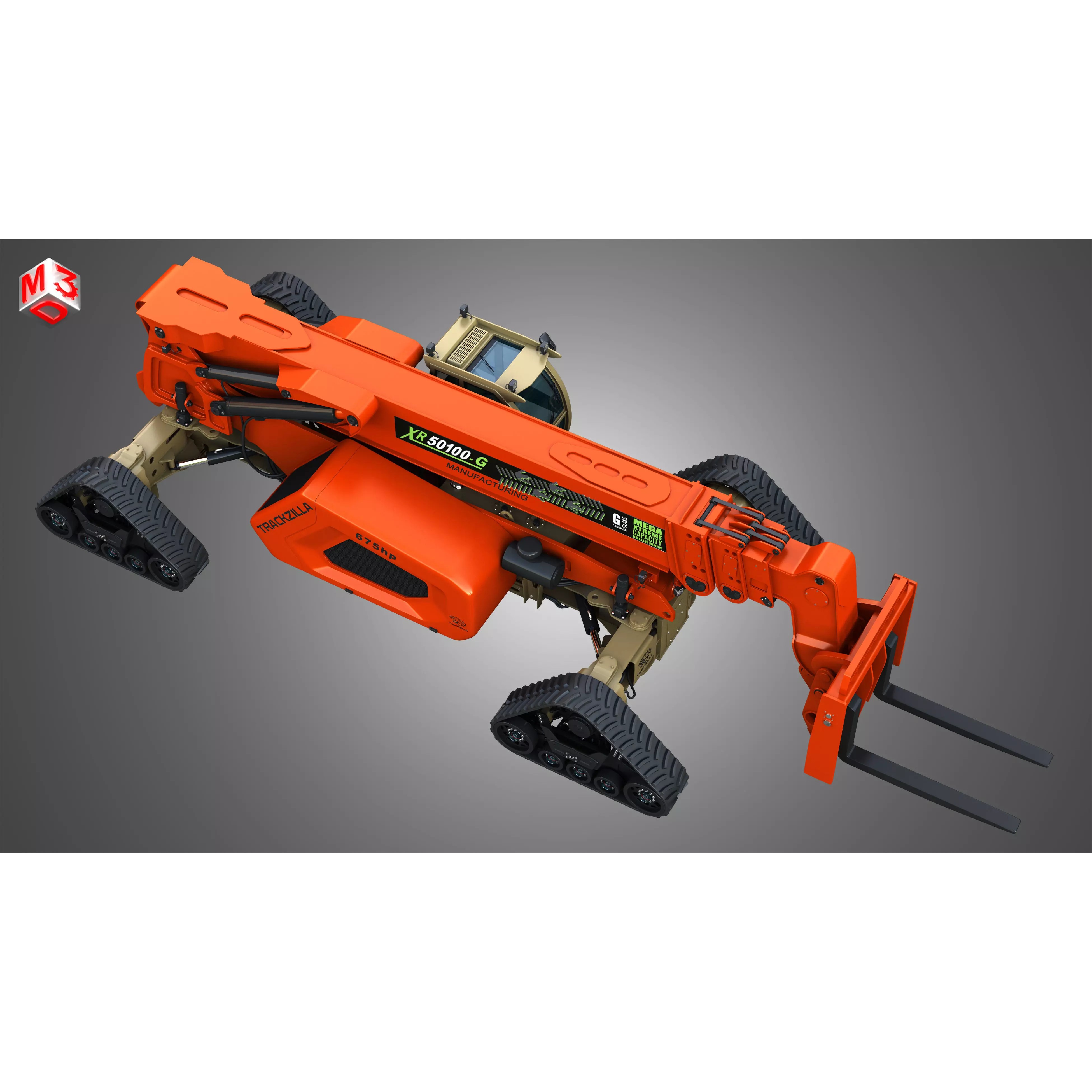 XR50100-G Xtreme Telehandler - High-Detail 3D Model - View 22