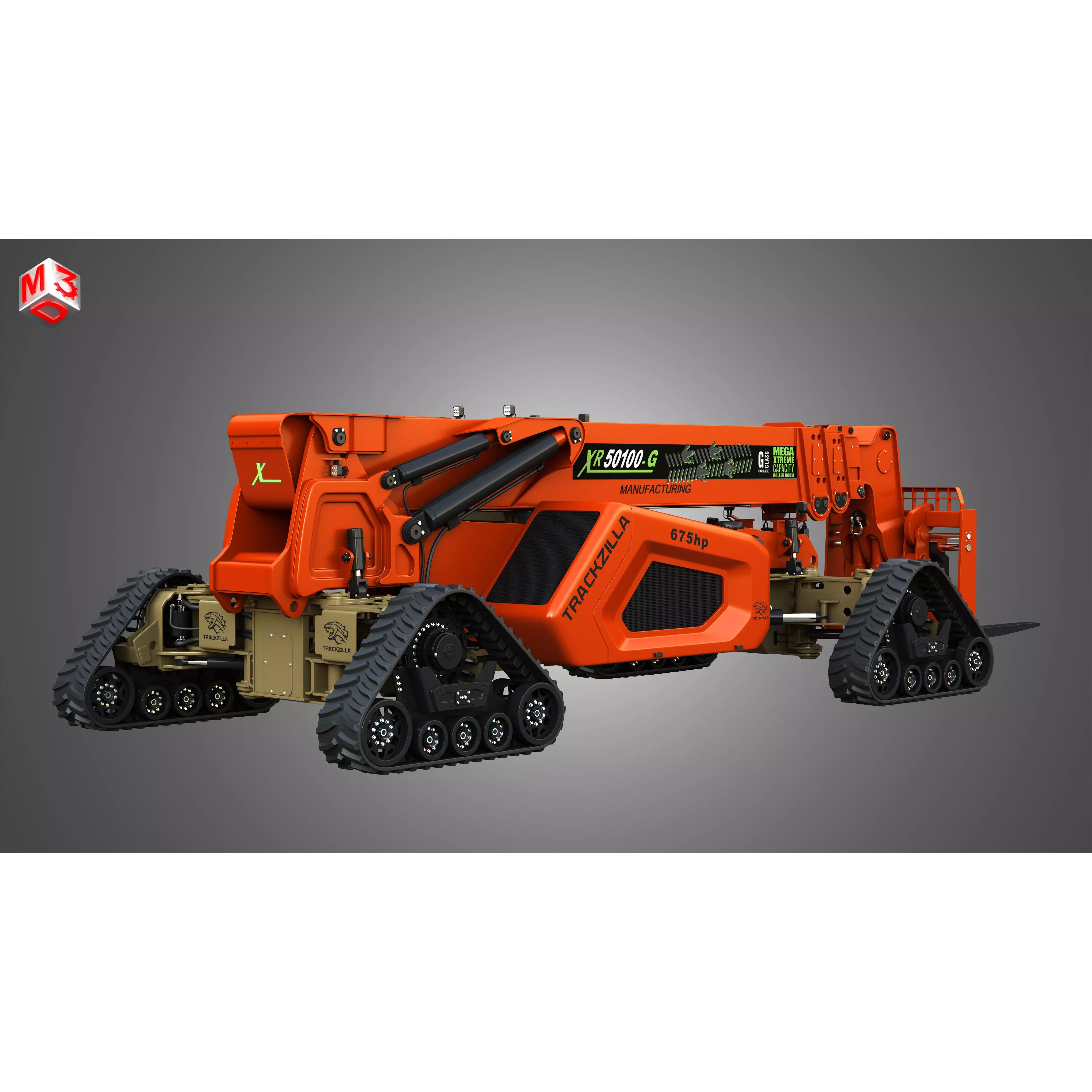 XR50100-G Xtreme Telehandler - High-Detail 3D Model - View 3