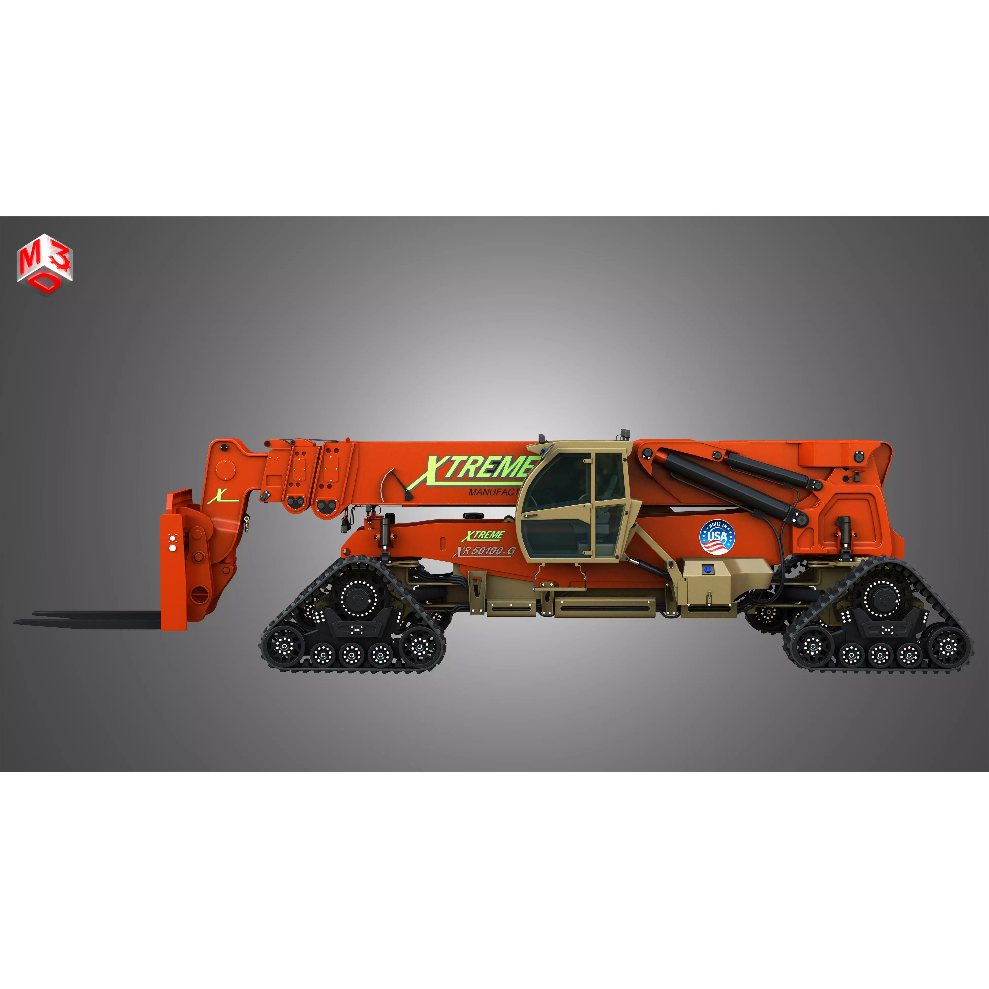 XR50100-G Xtreme Telehandler - High-Detail 3D Model - View 6