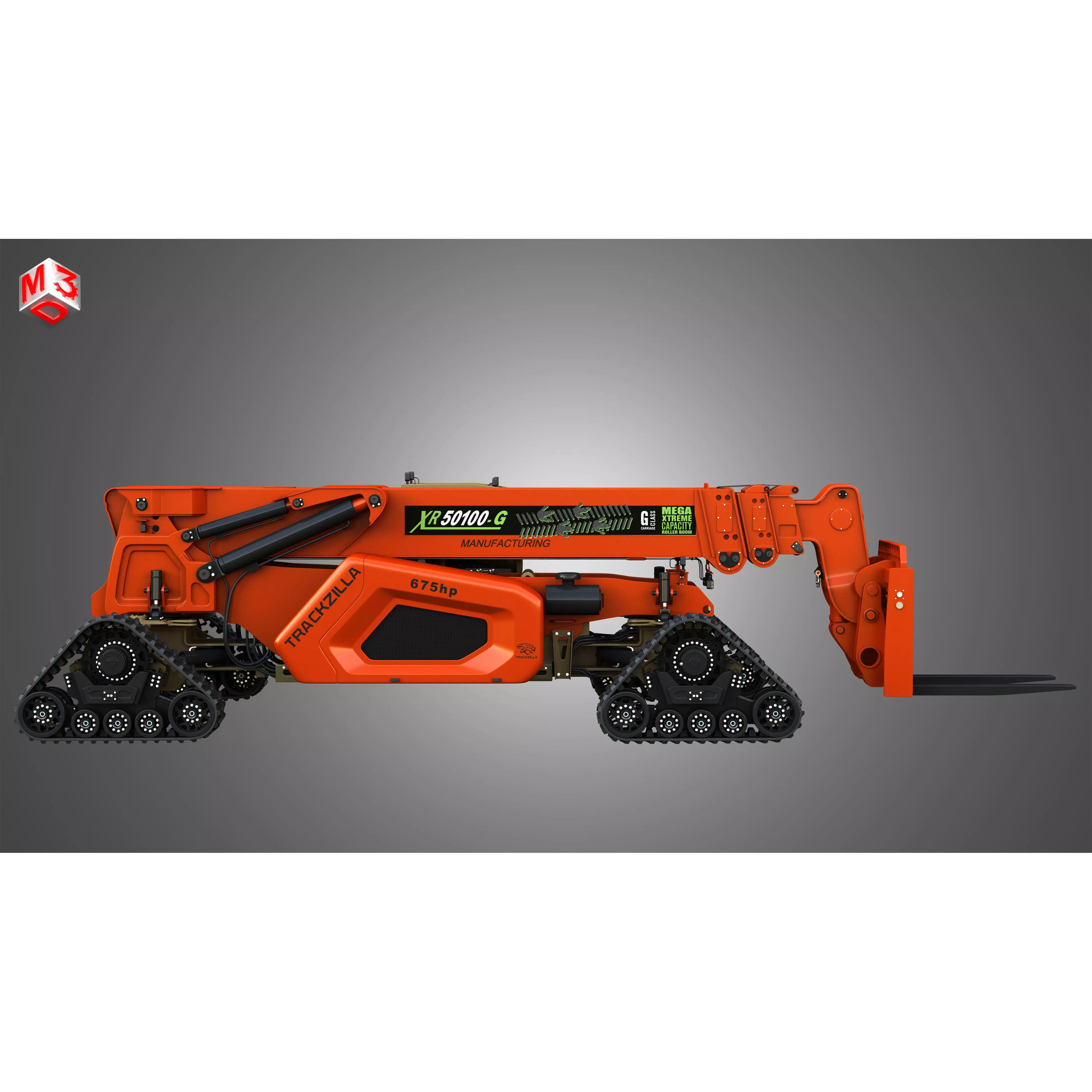 XR50100-G Xtreme Telehandler - High-Detail 3D Model - View 7