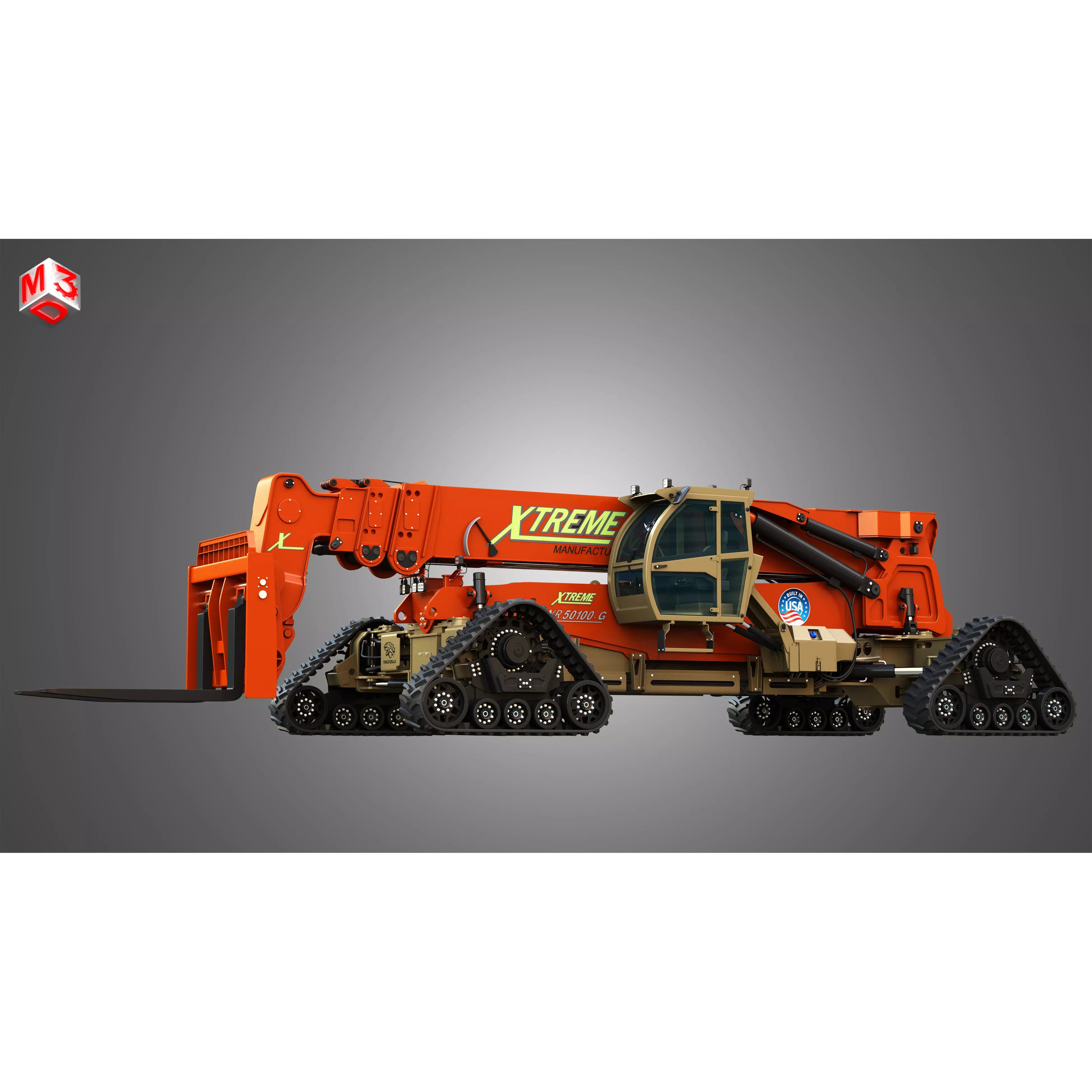 XR50100-G Xtreme Telehandler - High-Detail 3D Model - View 8