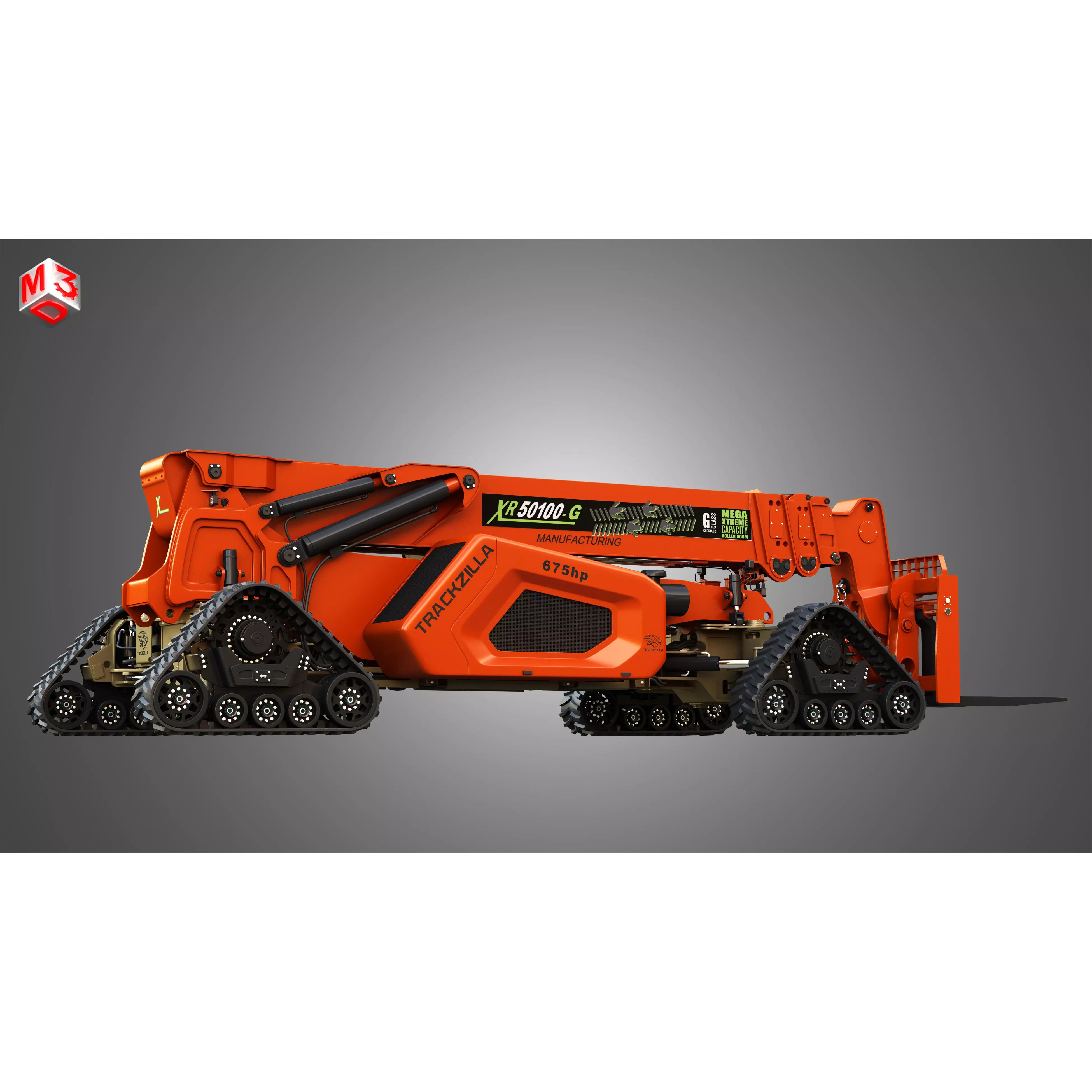XR50100-G Xtreme Telehandler - High-Detail 3D Model - View 9