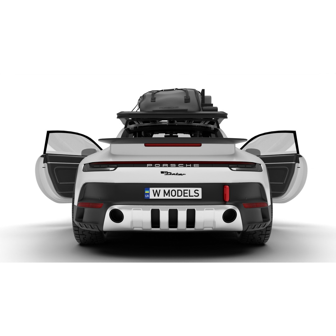Porsche 911 Dakar 2023 3D Model – High Poly Rigged Asset, FBX, OBJ - View 13