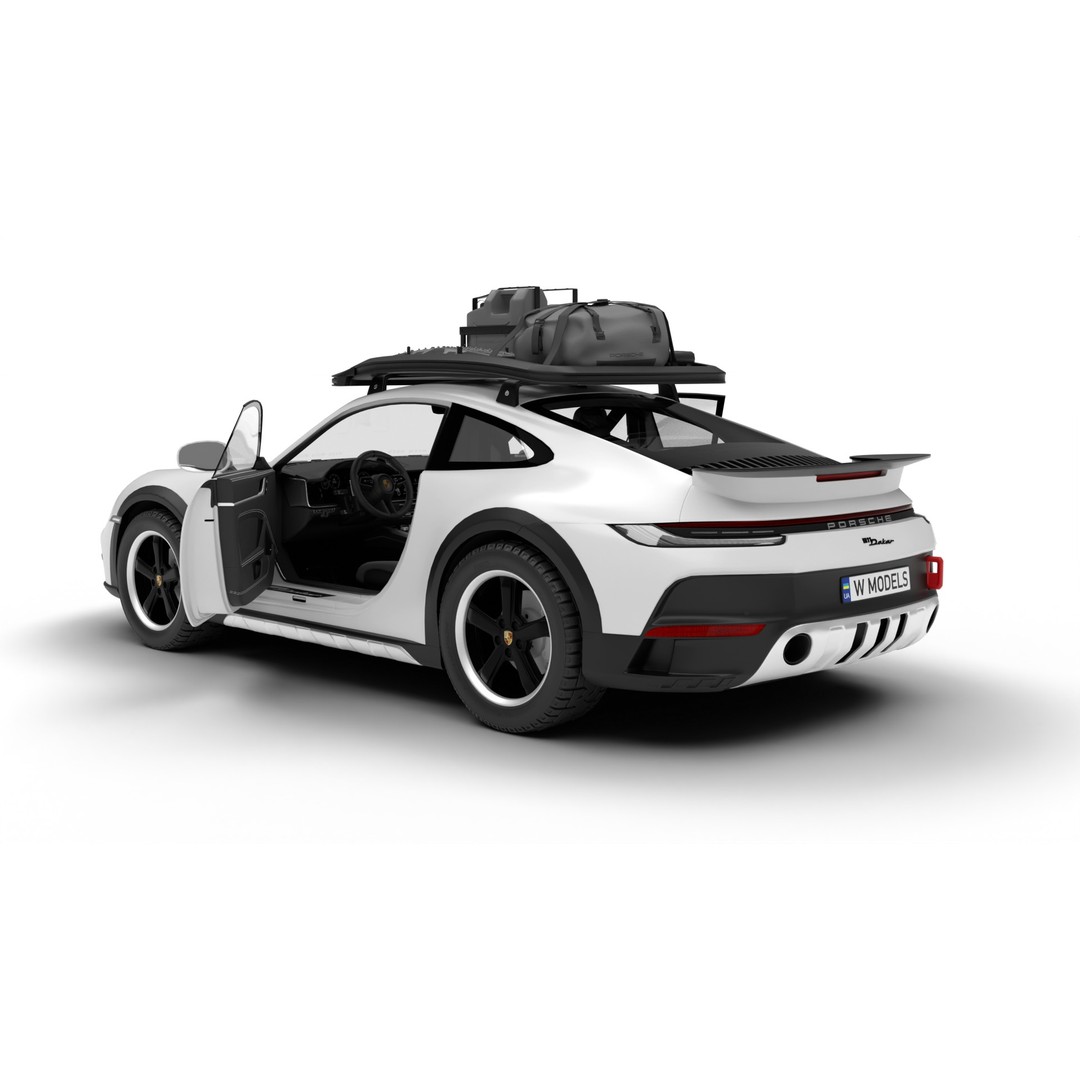 Porsche 911 Dakar 2023 3D Model – High Poly Rigged Asset, FBX, OBJ - View 3