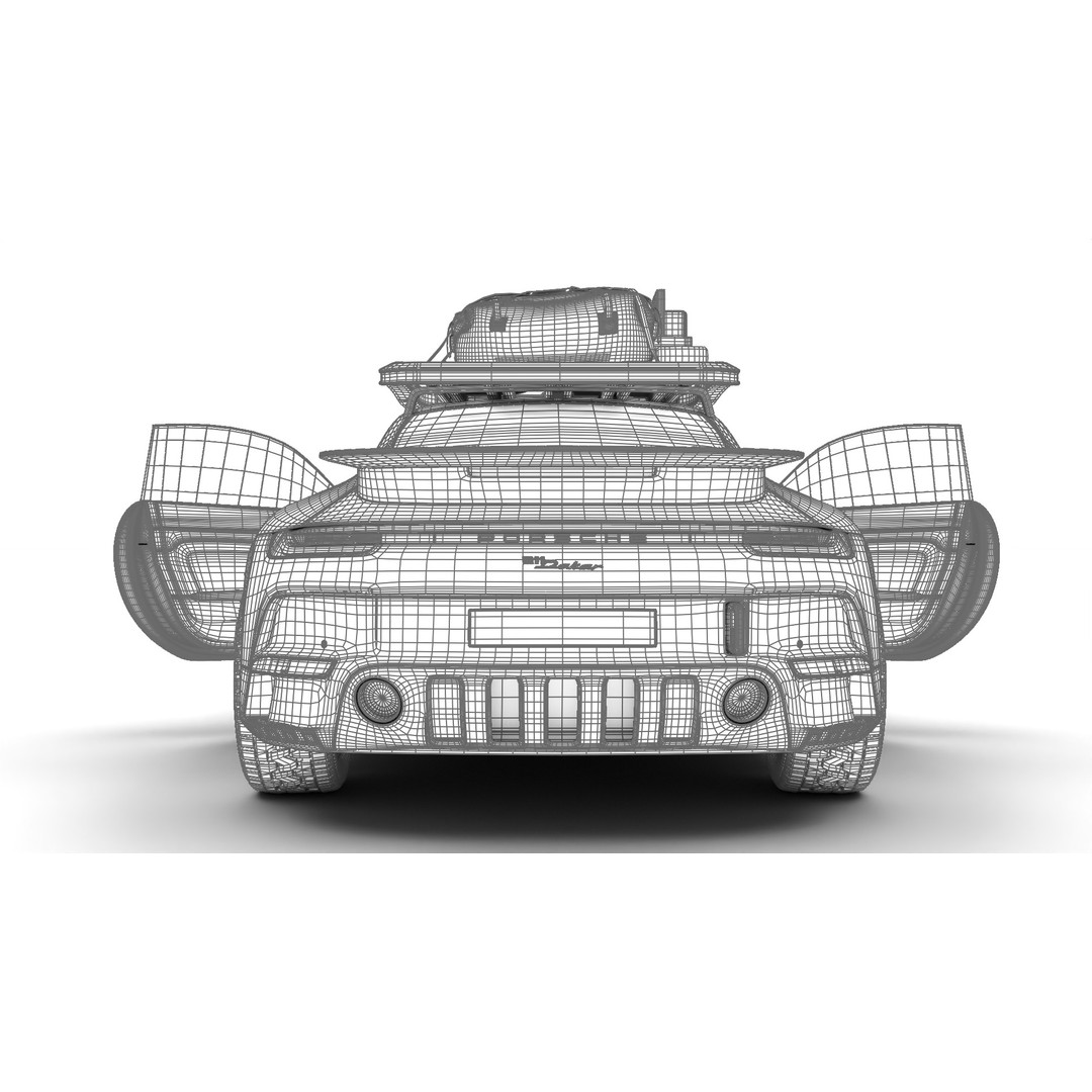 Porsche 911 Dakar 2023 3D Model – High Poly Rigged Asset, FBX, OBJ - View 30