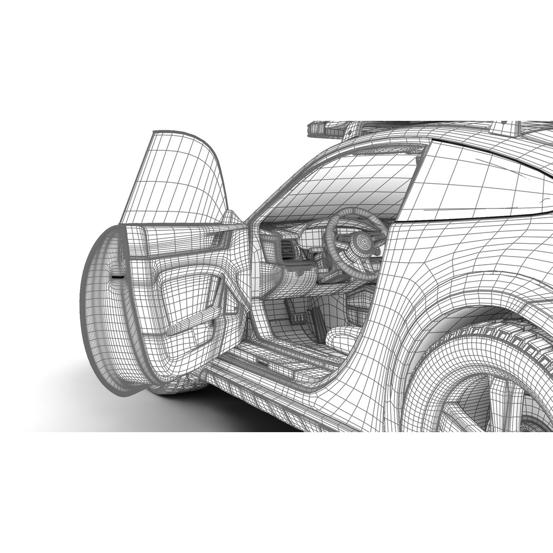 Porsche 911 Dakar 2023 3D Model – High Poly Rigged Asset, FBX, OBJ - View 34