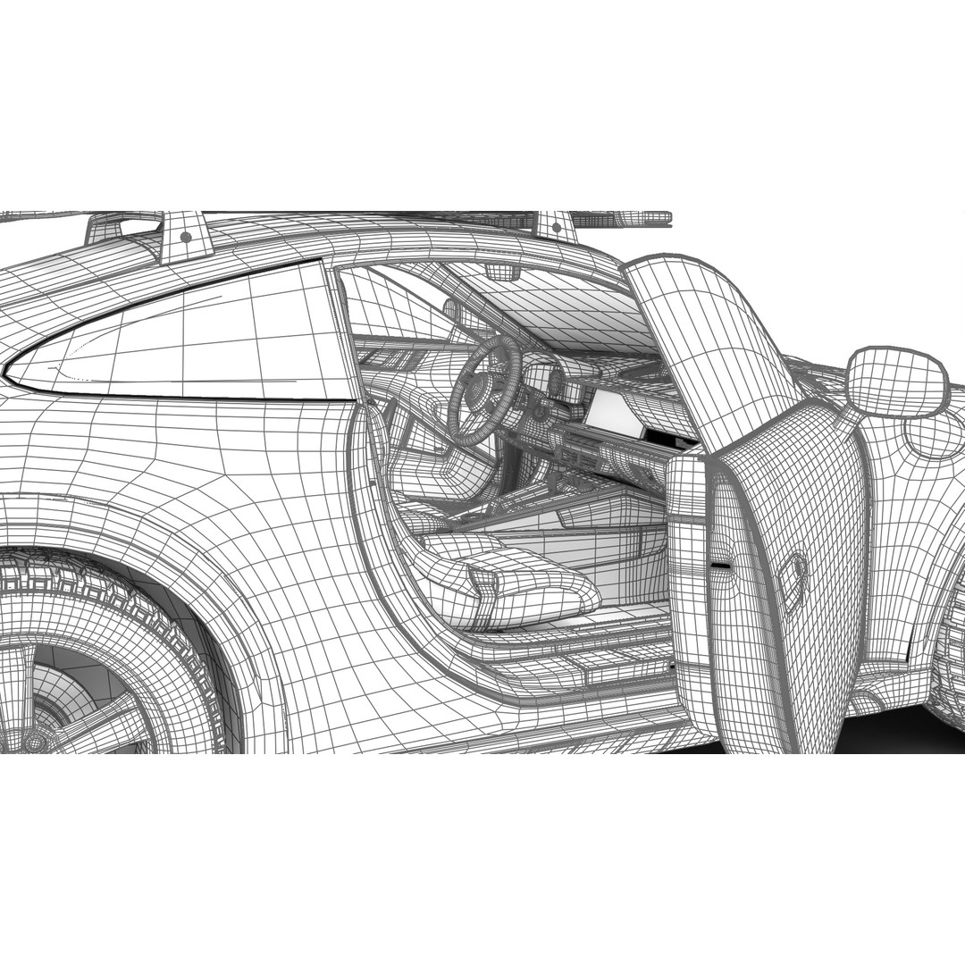 Porsche 911 Dakar 2023 3D Model – High Poly Rigged Asset, FBX, OBJ - View 49