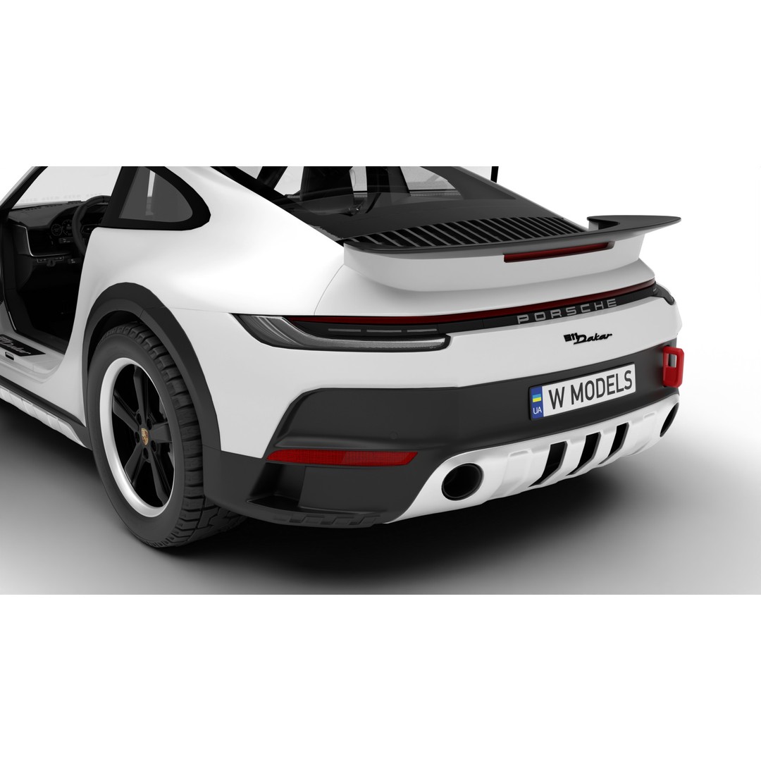 Porsche 911 Dakar 2023 3D Model – High Poly Rigged Asset, FBX, OBJ - View 5