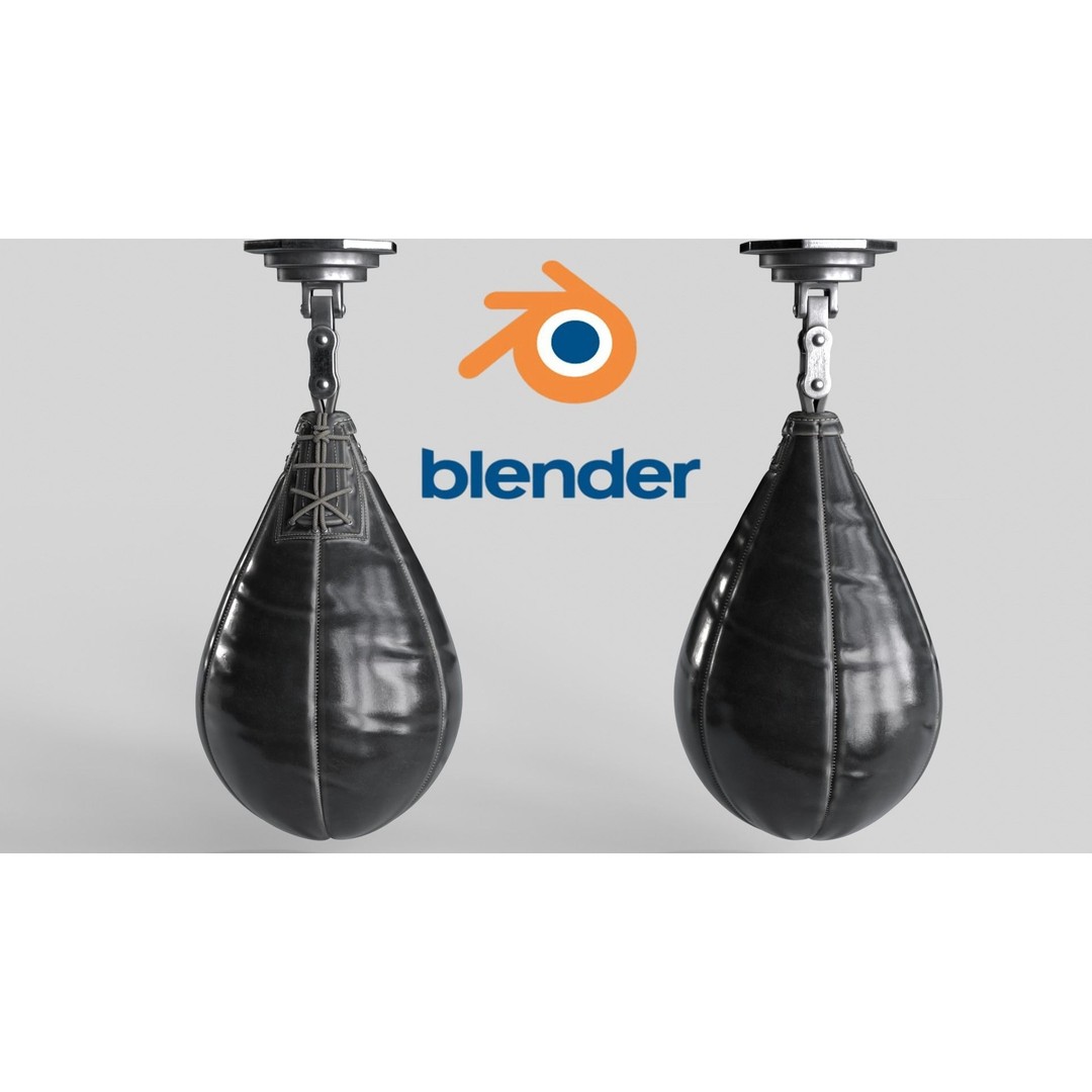 Boxing Punching Speed Bag 3D Model – Low Poly PBR Game Asset, FBX - View 4