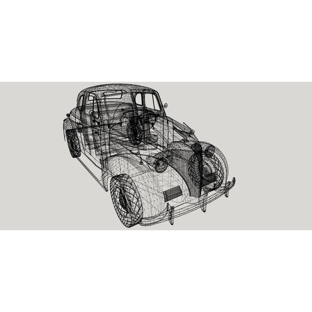 Chevrolet Master Deluxe 1939 3D Model – Antique Vehicle with Textures, FBX - View 13