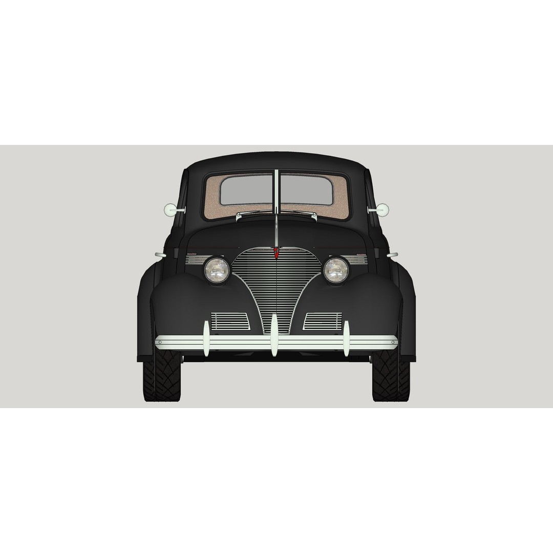 Chevrolet Master Deluxe 1939 3D Model – Antique Vehicle with Textures, FBX - View 16