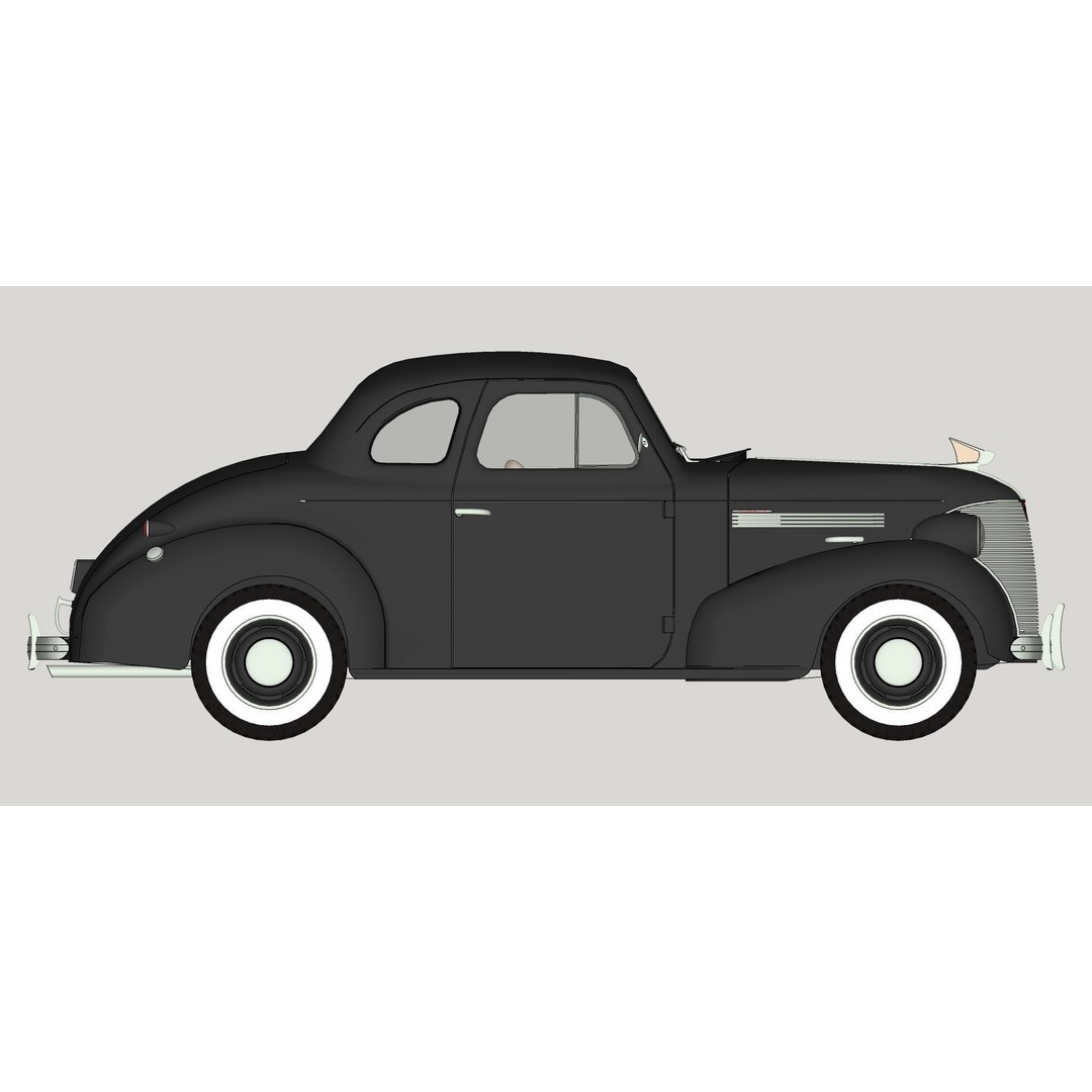 Chevrolet Master Deluxe 1939 3D Model – Antique Vehicle with Textures, FBX - View 19