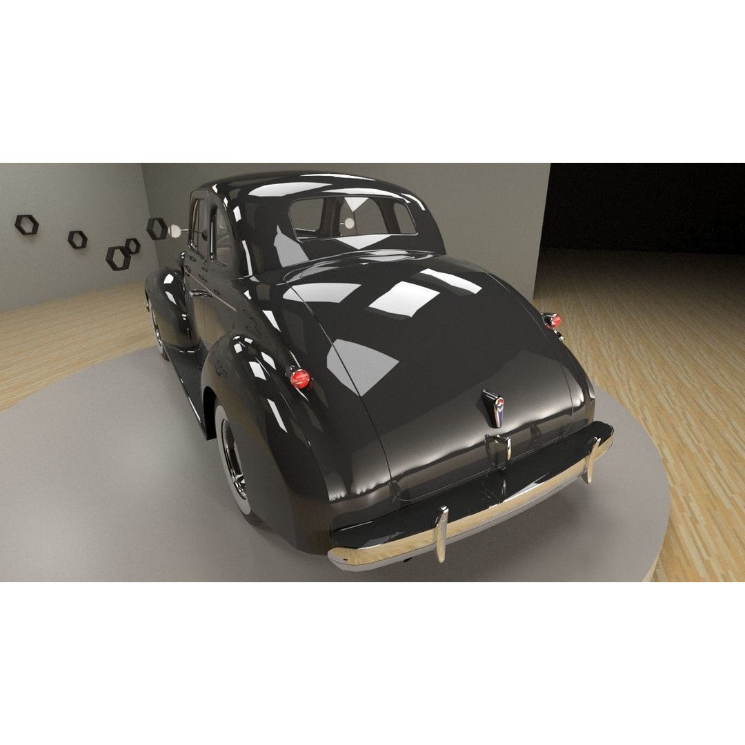 Chevrolet Master Deluxe 1939 3D Model – Antique Vehicle with Textures, FBX - View 3