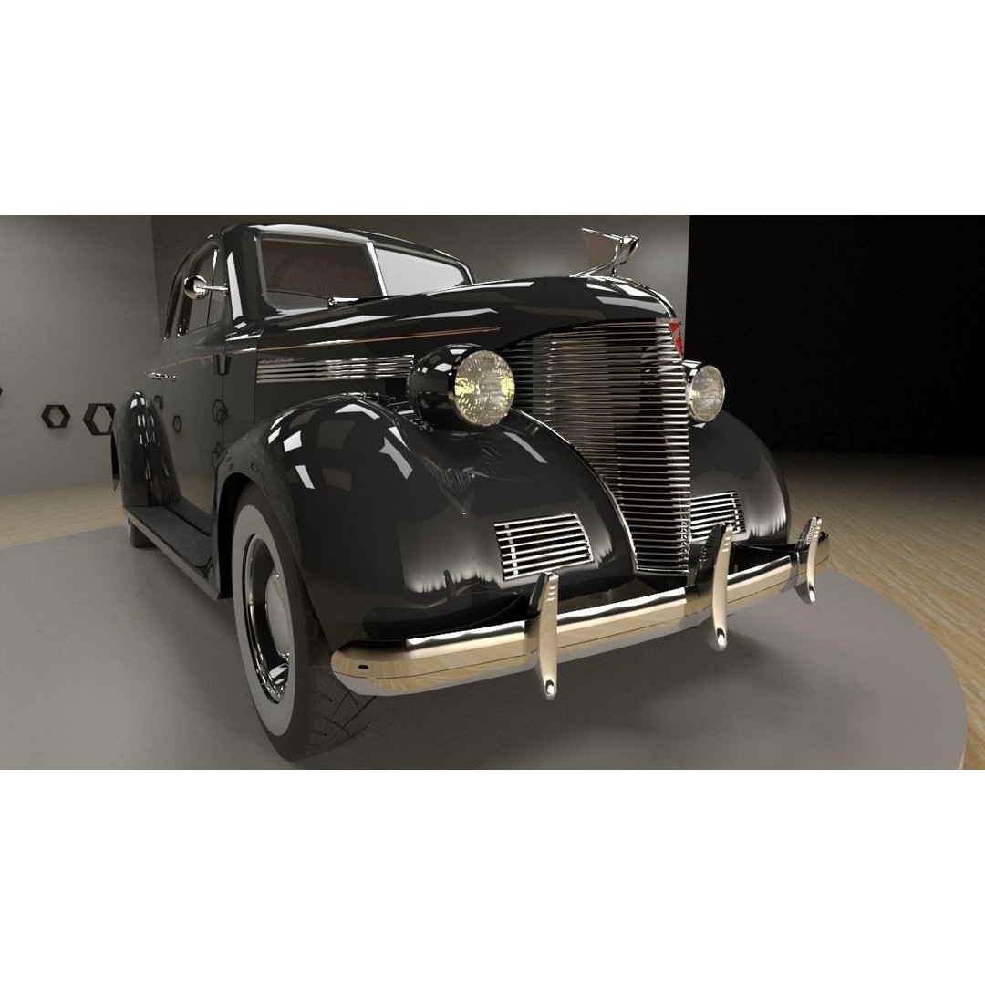 Chevrolet Master Deluxe 1939 3D Model – Antique Vehicle with Textures, FBX - View 5