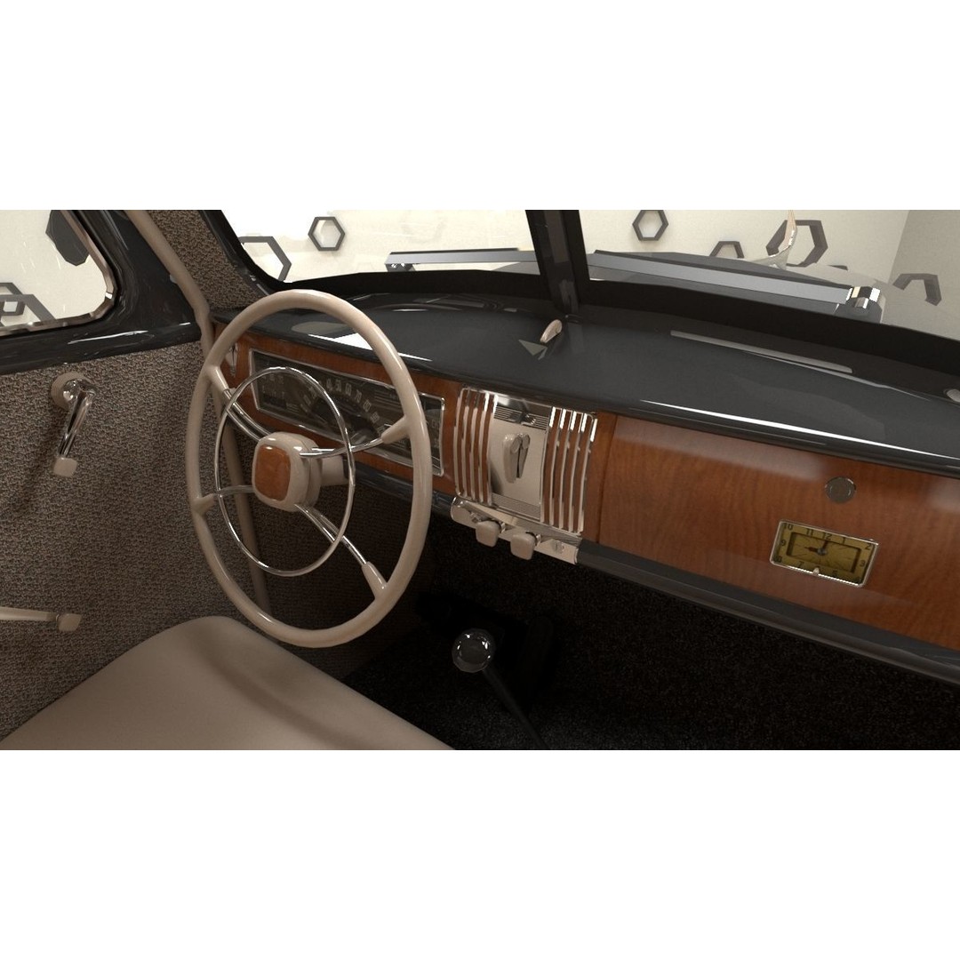 Chevrolet Master Deluxe 1939 3D Model – Antique Vehicle with Textures, FBX - View 9