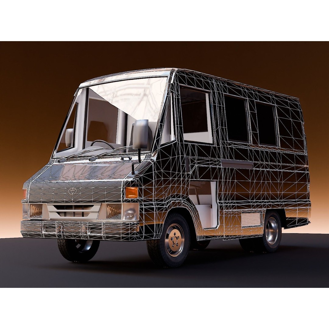 2009 Toyota Quick Delivery 3D Model – High Poly Vehicle Asset, FBX, OBJ - View 12