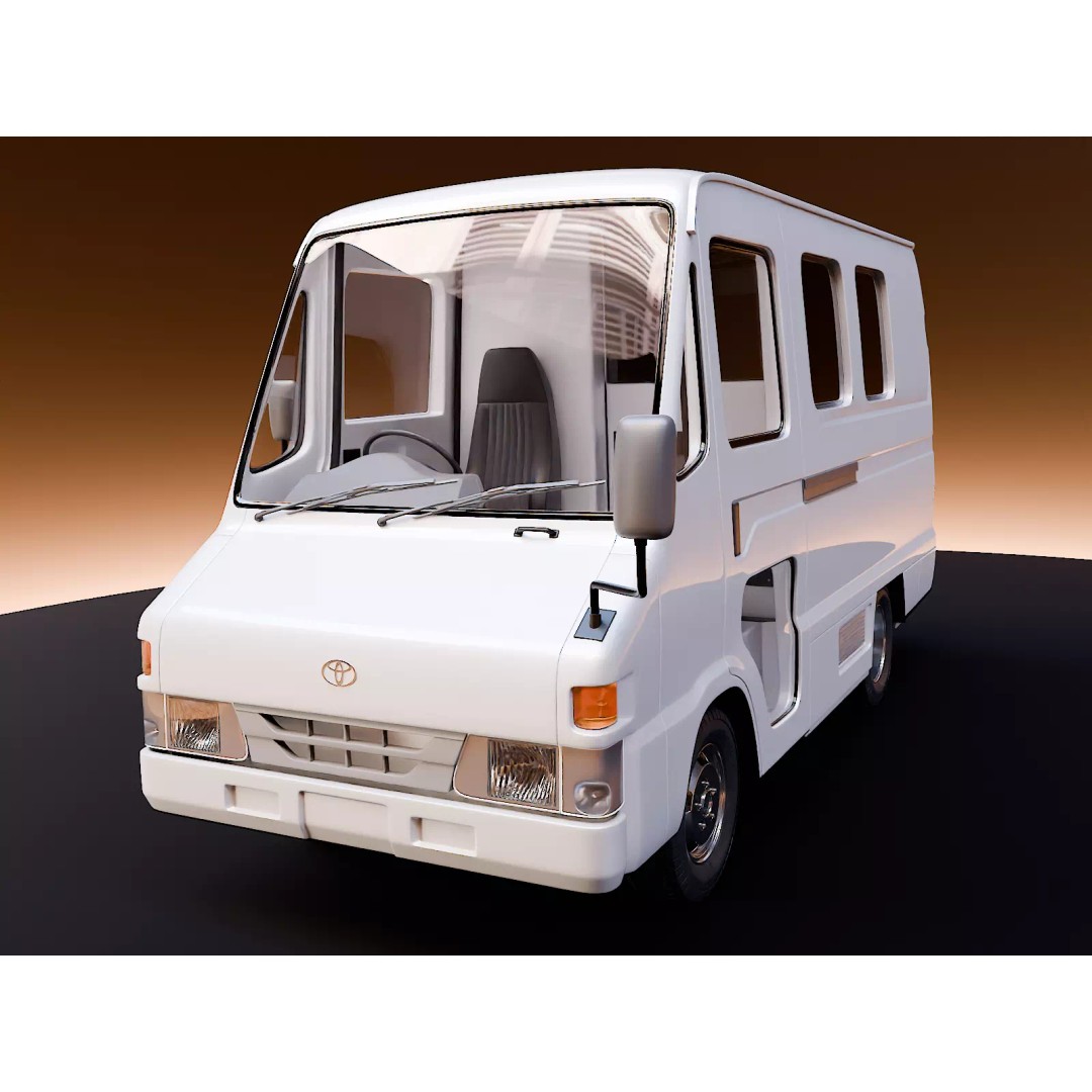 2009 Toyota Quick Delivery 3D Model – High Poly Vehicle Asset, FBX, OBJ - View 2