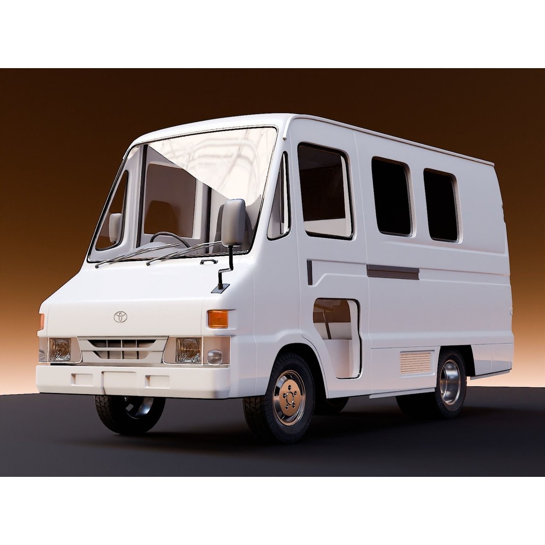 2009 Toyota Quick Delivery 3D Model – High Poly Vehicle Asset, FBX, OBJ - View 4