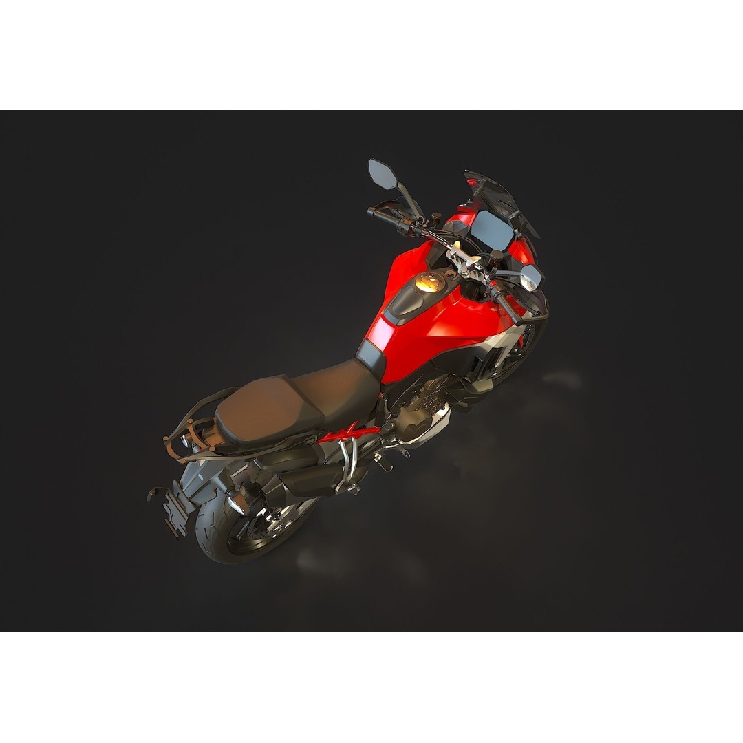 Ducati Multistrada V4 S 2021 3D Model – High Poly Motorcycle Base Mesh - View 4