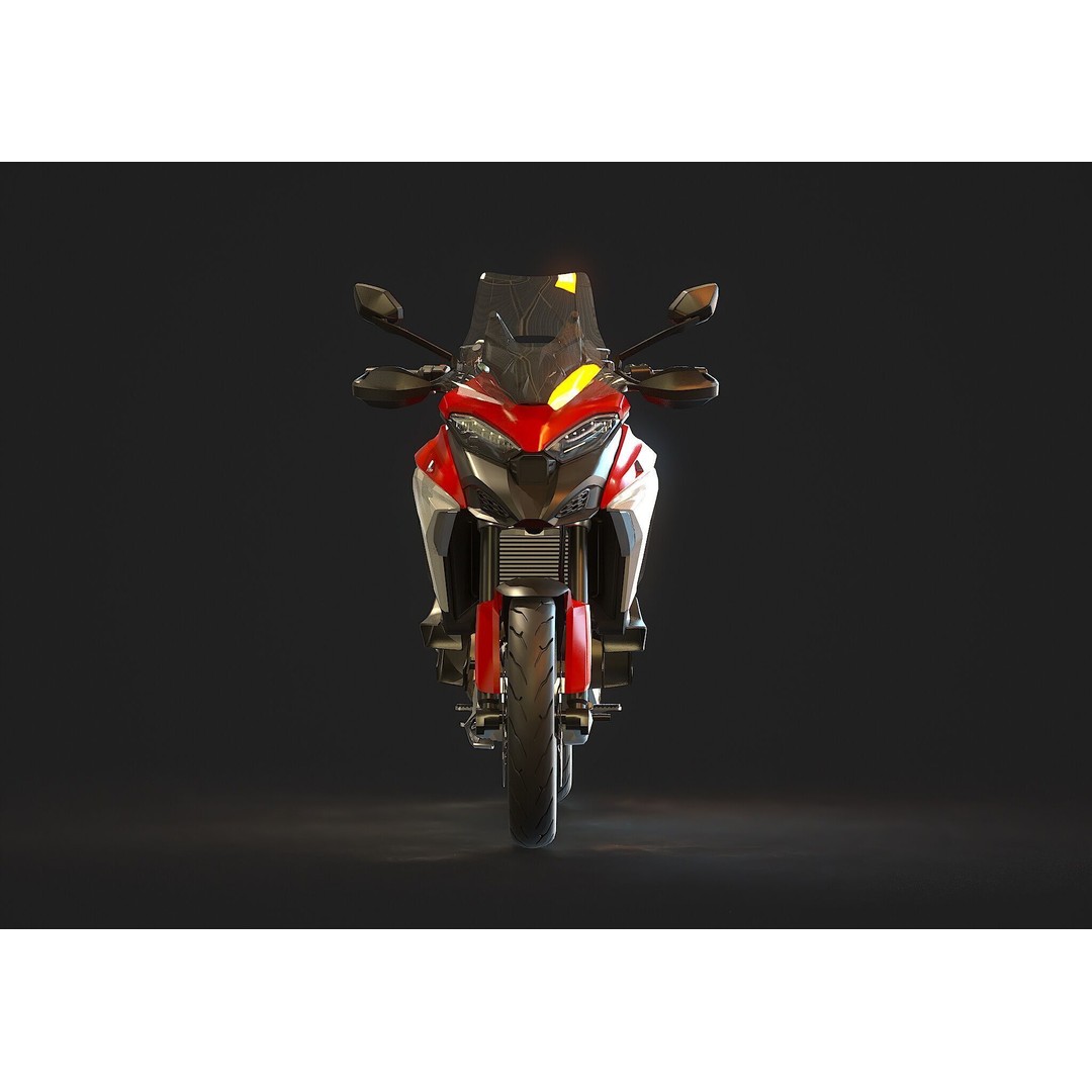 Ducati Multistrada V4 S 2021 3D Model – High Poly Motorcycle Base Mesh - View 6
