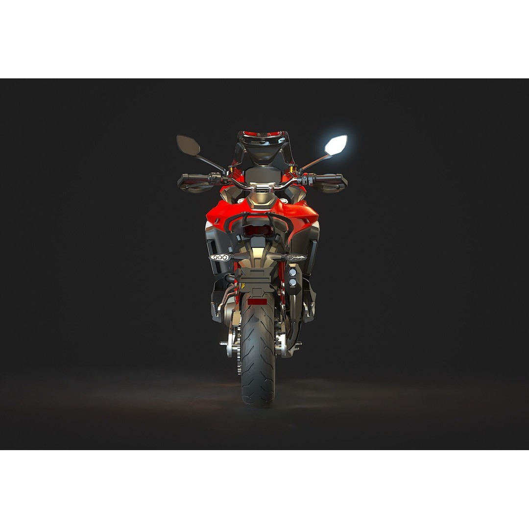 Ducati Multistrada V4 S 2021 3D Model – High Poly Motorcycle Base Mesh - View 7