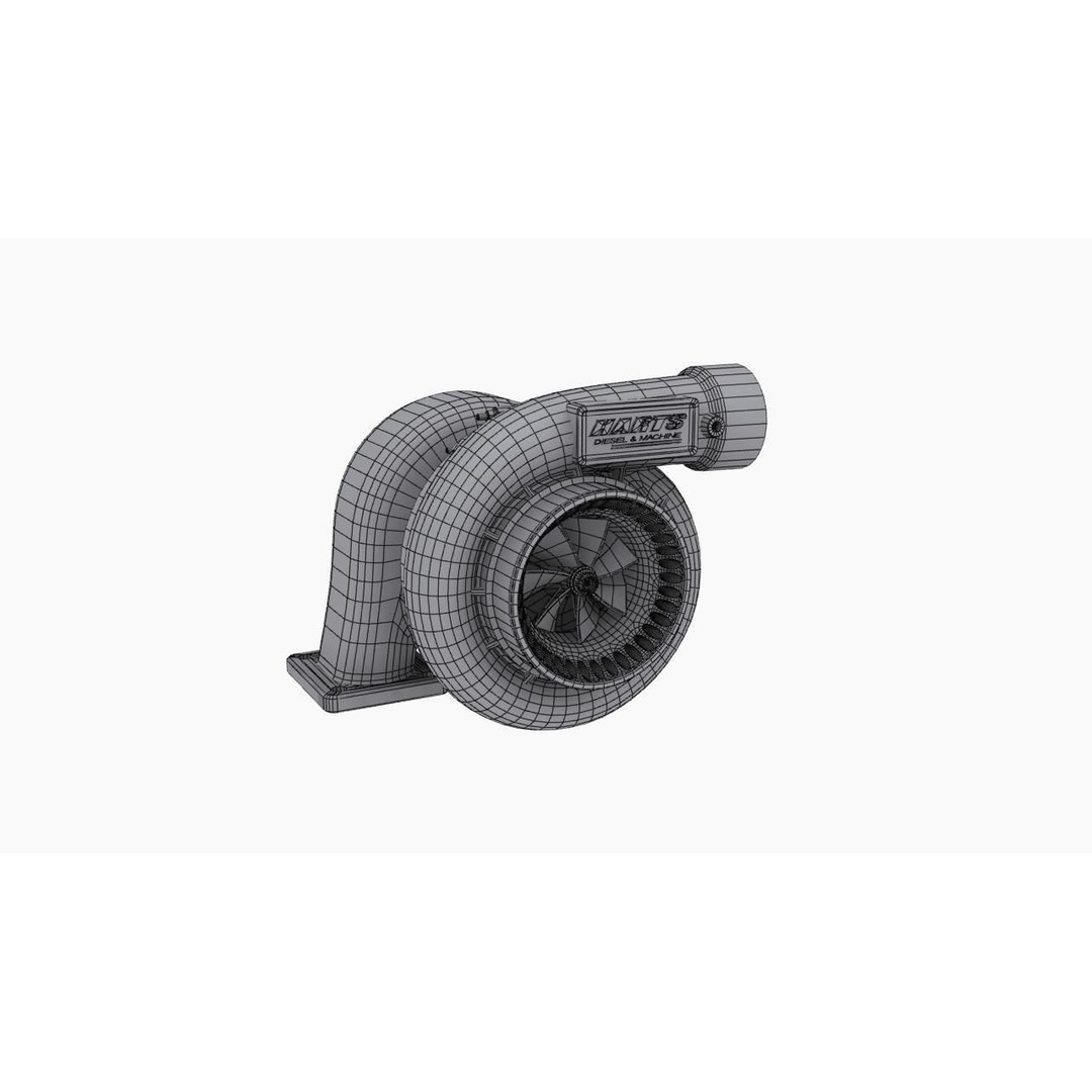 Harts H6 Pro275 Turbocharger 3D Model – Low Poly Game Ready, FBX, OBJ - View 12