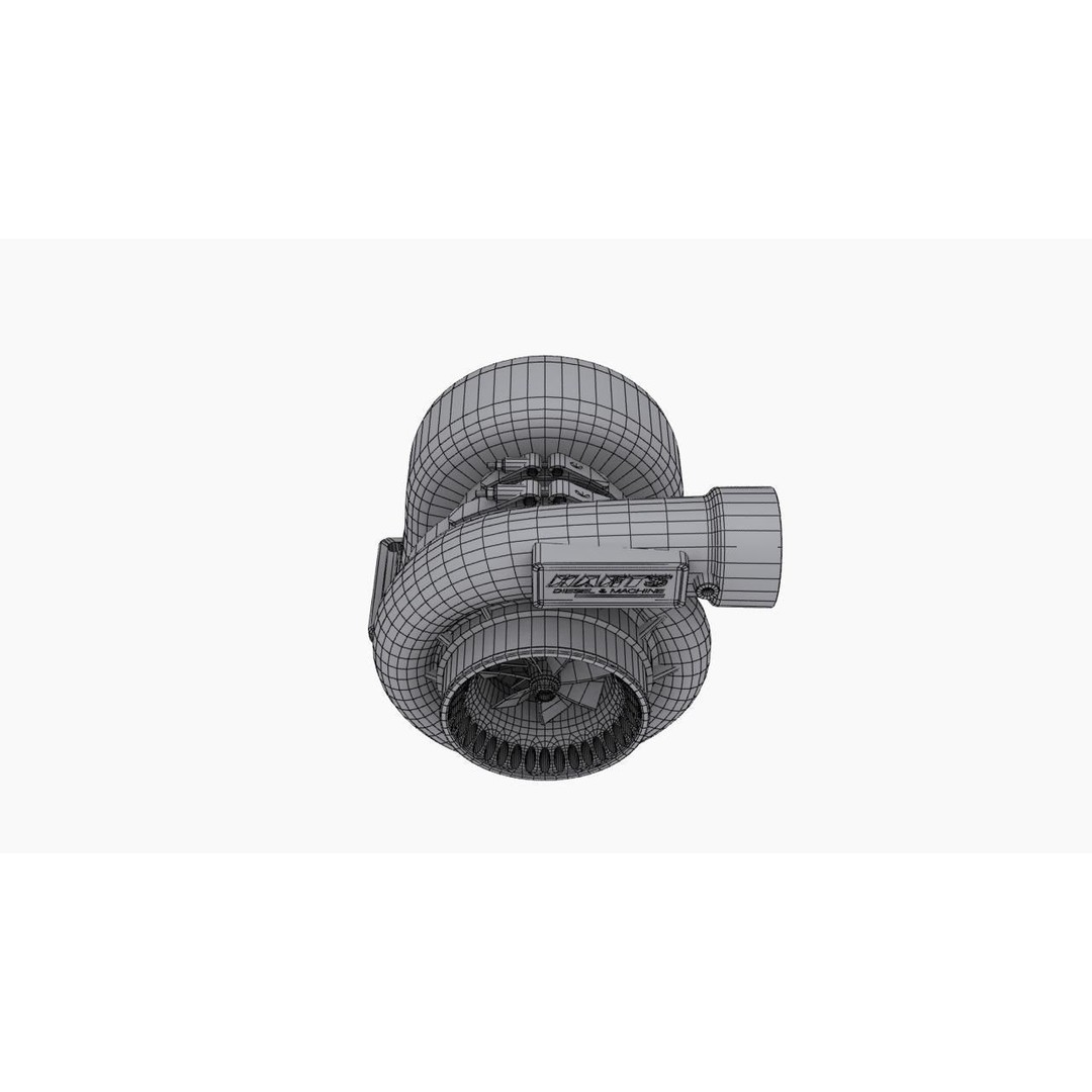 Harts H6 Pro275 Turbocharger 3D Model – Low Poly Game Ready, FBX, OBJ - View 13