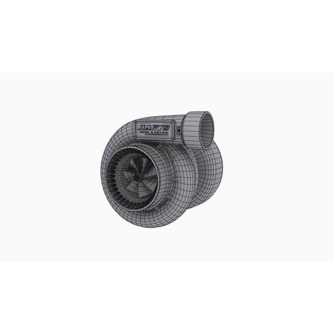 Harts H6 Pro275 Turbocharger 3D Model – Low Poly Game Ready, FBX, OBJ - View 14