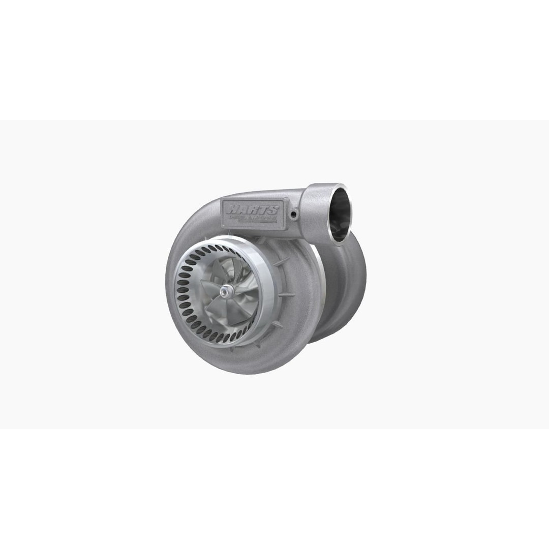 Harts H6 Pro275 Turbocharger 3D Model – Low Poly Game Ready, FBX, OBJ - View 4