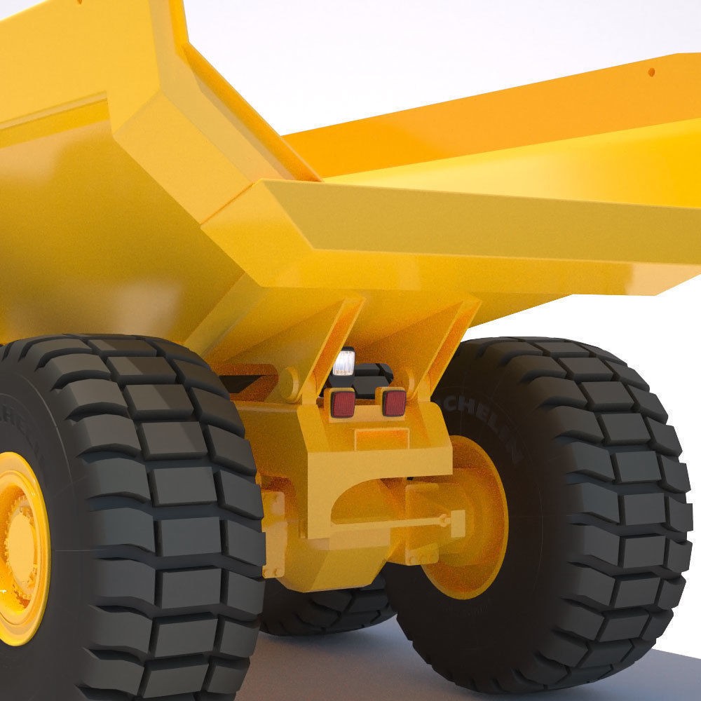 Articulated Dump Truck Cat 740 3D Model – High Detail PBR Asset, FBX/OBJ