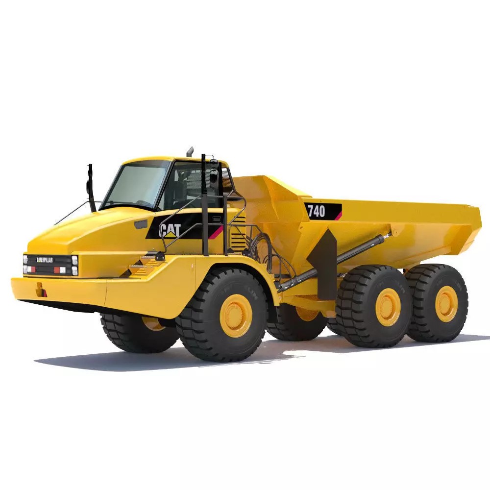 Articulated Dump Truck Cat 740 3D Model – High Detail PBR Asset, FBX/OBJ - View 2