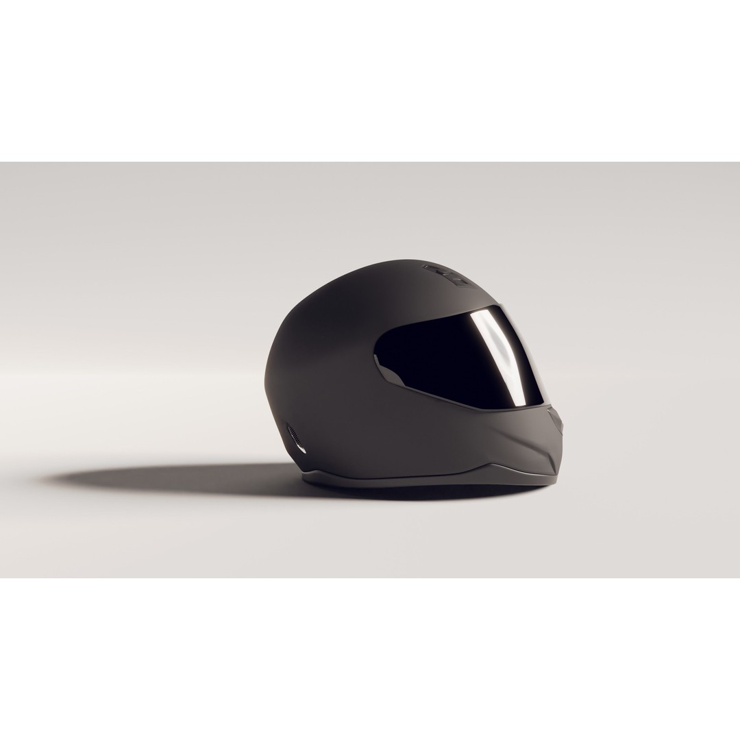 Motorcycle Helmet 3D Model – Photorealistic High Poly Asset with PBR Textures - View 11