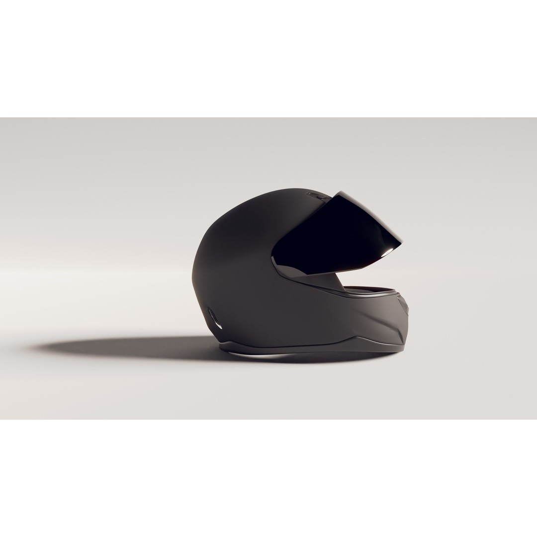 Motorcycle Helmet 3D Model – Photorealistic High Poly Asset with PBR Textures - View 13
