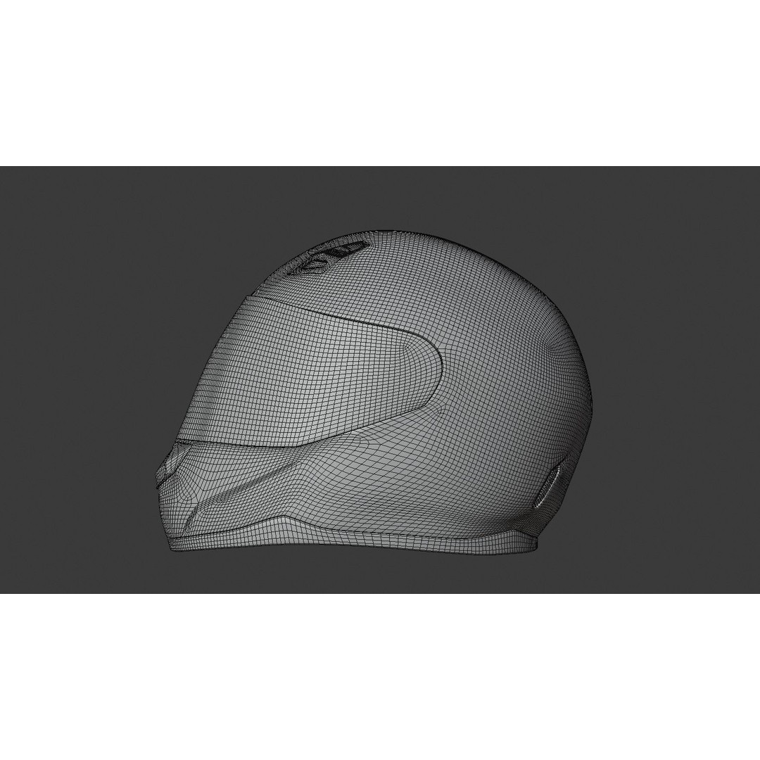 Motorcycle Helmet 3D Model – Photorealistic High Poly Asset with PBR Textures - View 17