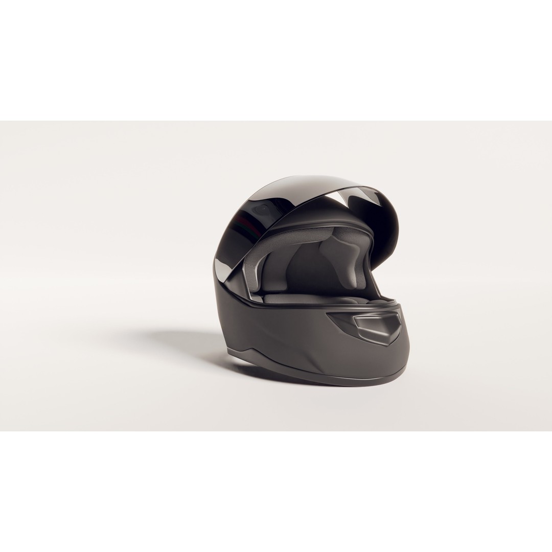 Motorcycle Helmet 3D Model – Photorealistic High Poly Asset with PBR Textures - View 3