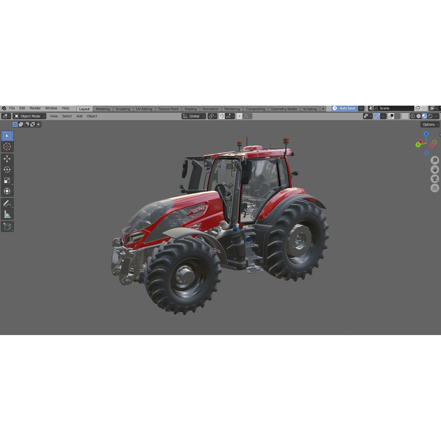 Valtra Q-Series Tractor - Detailed 3D Model