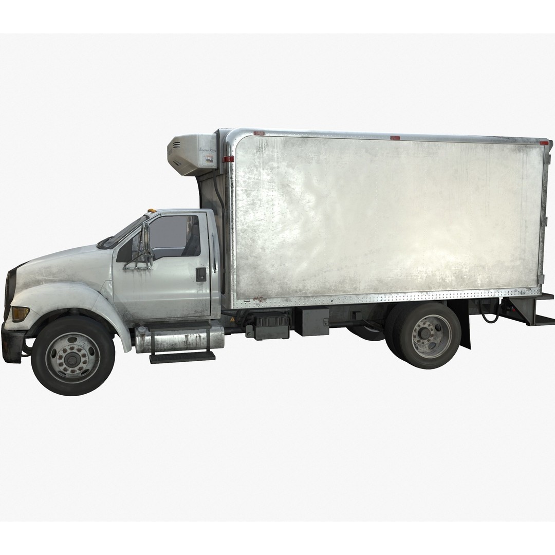 Refrigerator Truck 3D Model – Game Ready Low-Poly Vehicle, FBX, Blender - View 10