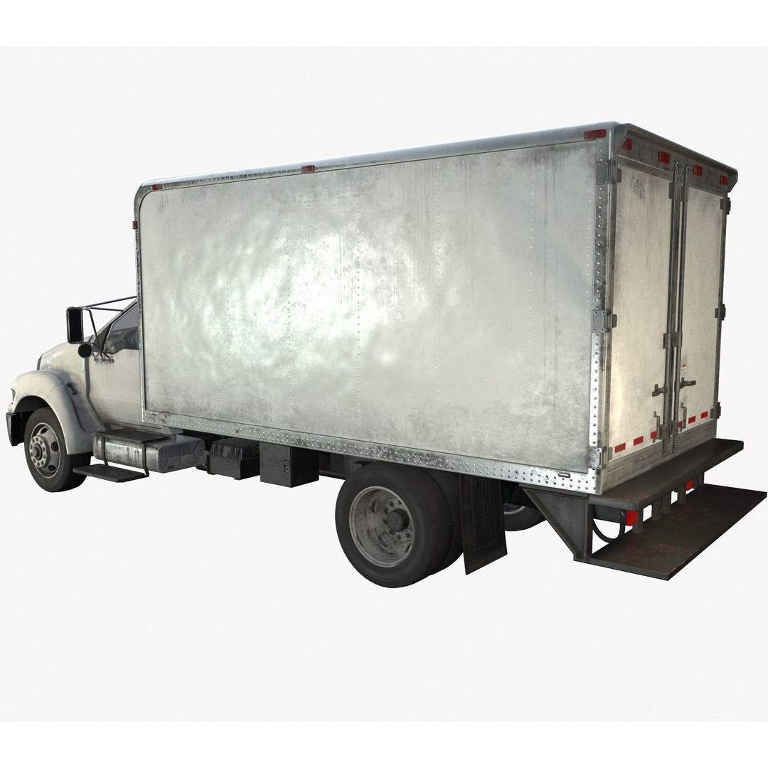 Refrigerator Truck 3D Model – Game Ready Low-Poly Vehicle, FBX, Blender - View 12