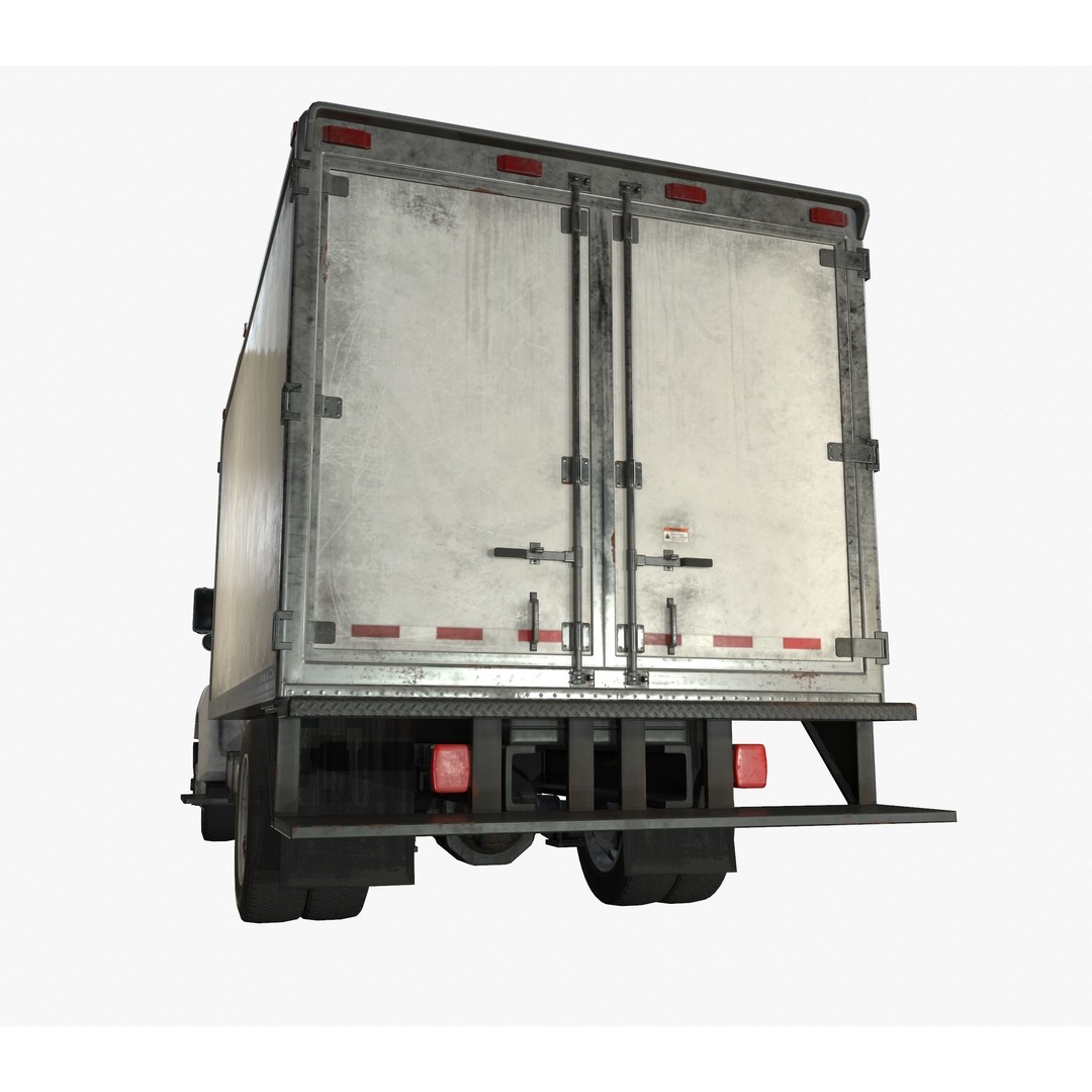 Refrigerator Truck 3D Model – Game Ready Low-Poly Vehicle, FBX, Blender - View 14