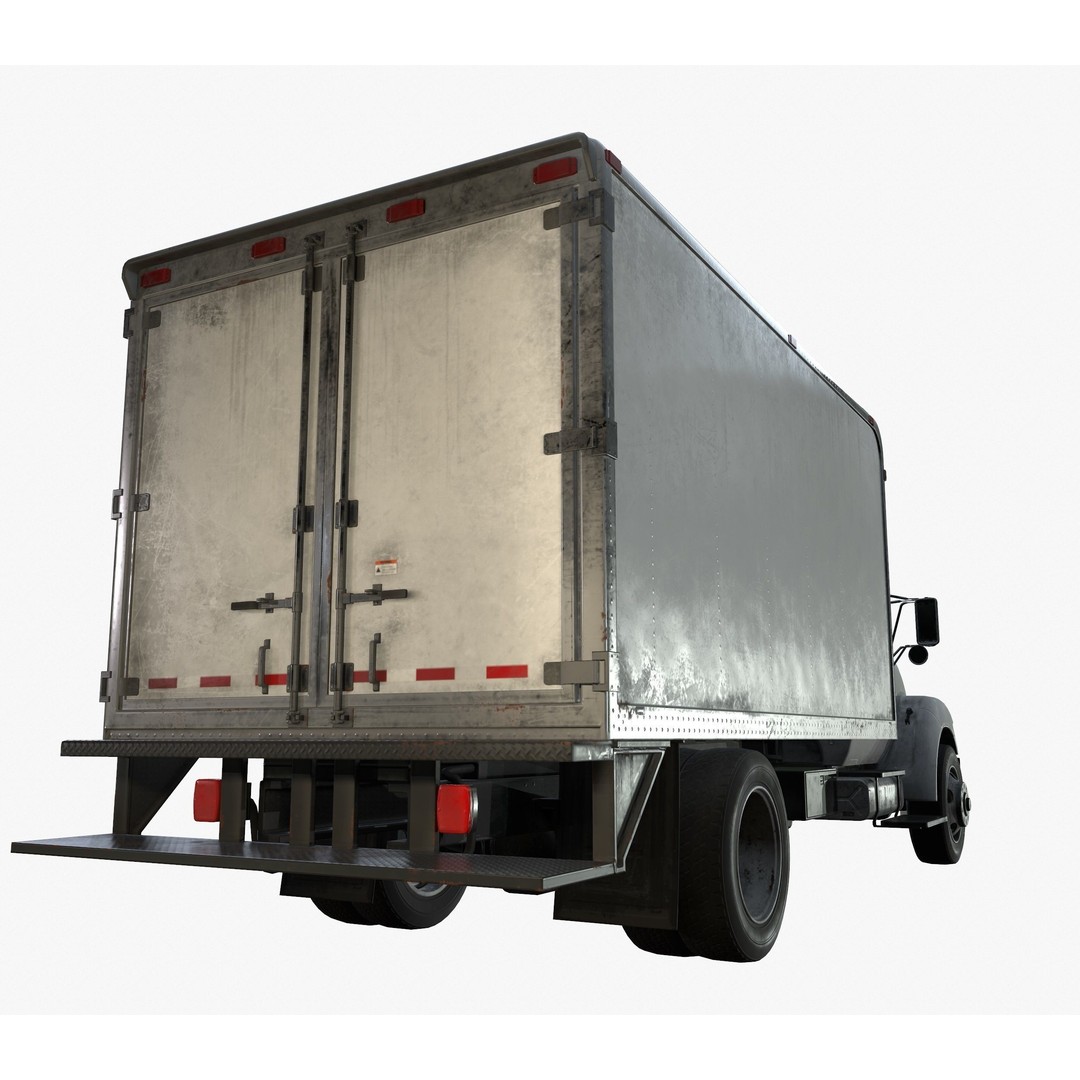 Refrigerator Truck 3D Model – Game Ready Low-Poly Vehicle, FBX, Blender - View 16