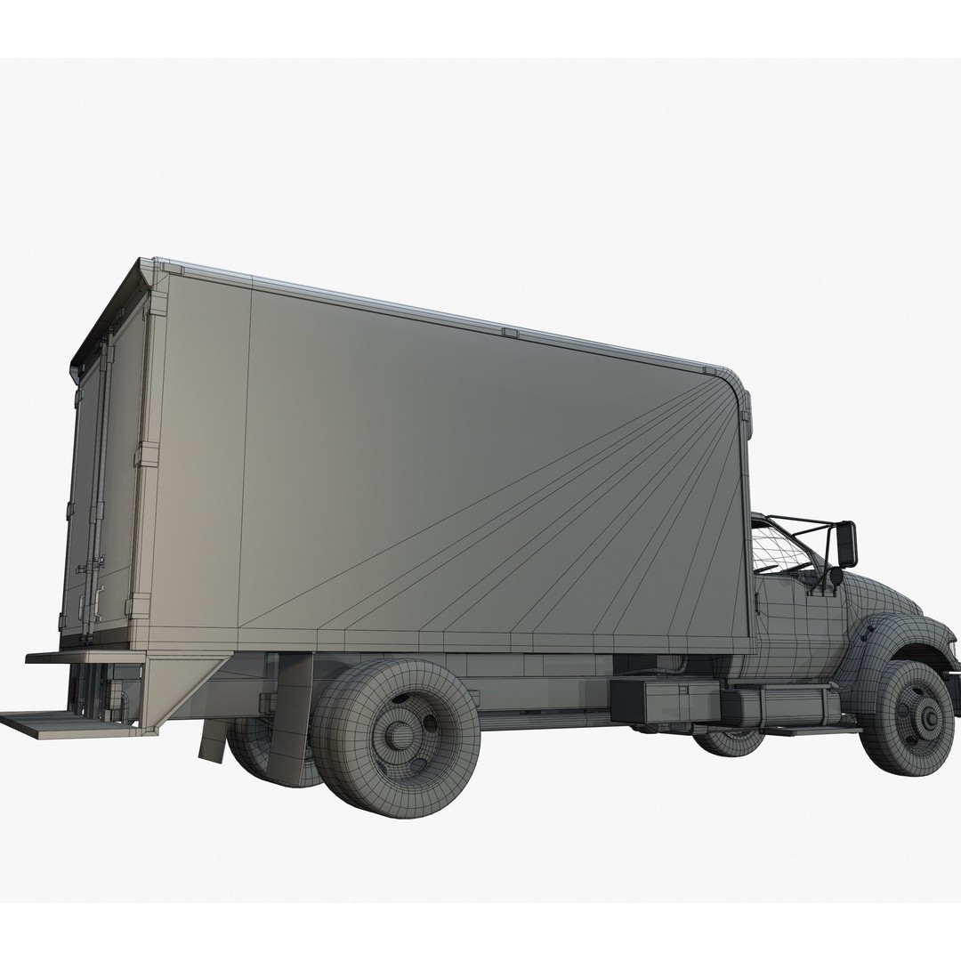 Refrigerator Truck 3D Model – Game Ready Low-Poly Vehicle, FBX, Blender - View 19