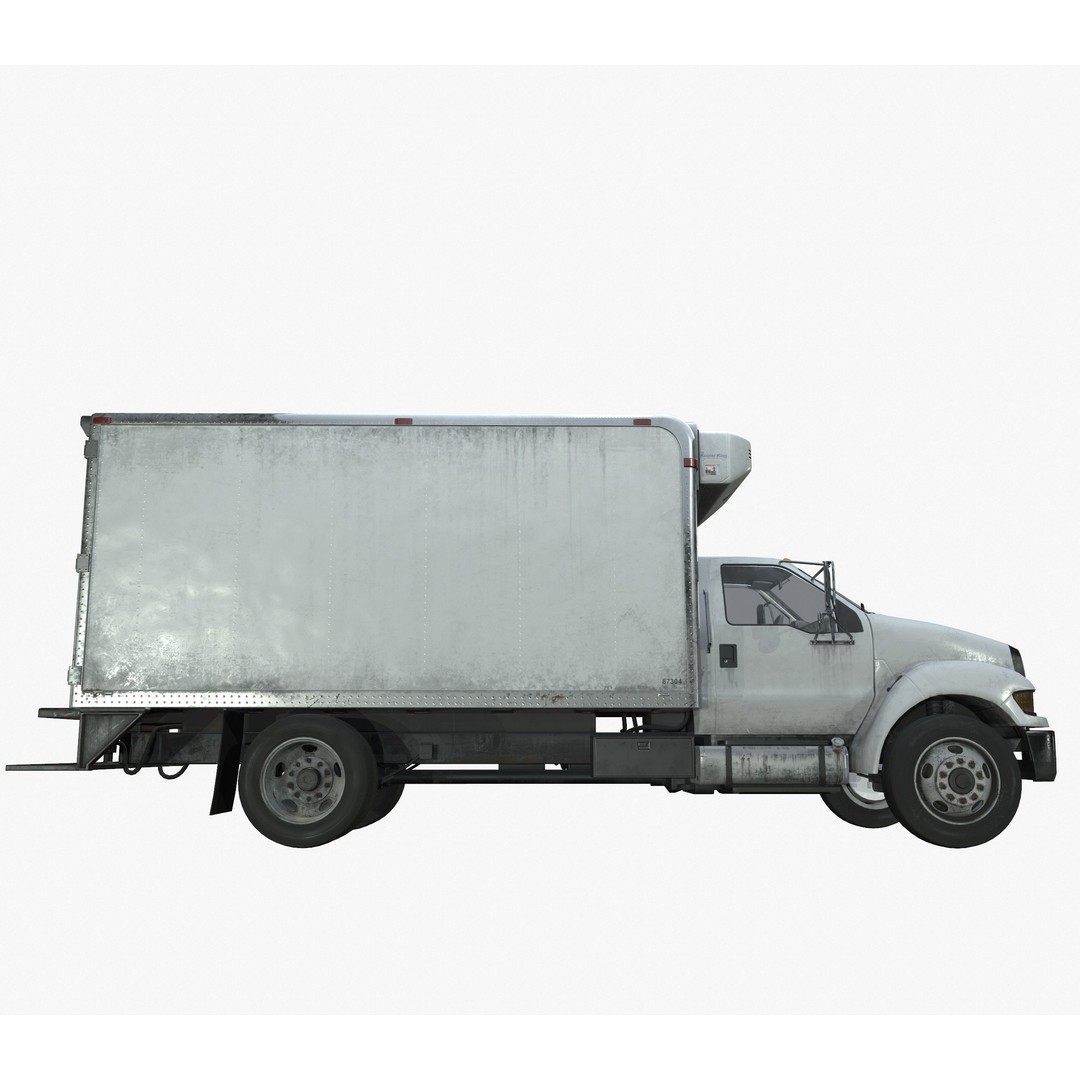 Refrigerator Truck 3D Model – Game Ready Low-Poly Vehicle, FBX, Blender - View 20