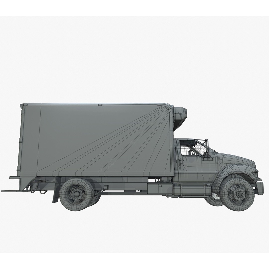 Refrigerator Truck 3D Model – Game Ready Low-Poly Vehicle, FBX, Blender - View 21