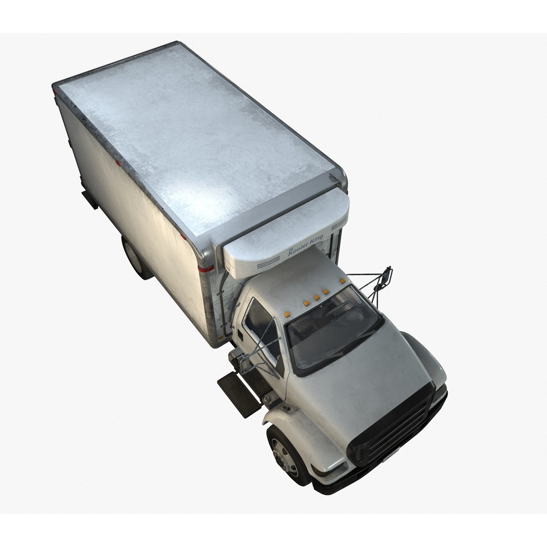 Refrigerator Truck 3D Model – Game Ready Low-Poly Vehicle, FBX, Blender - View 22